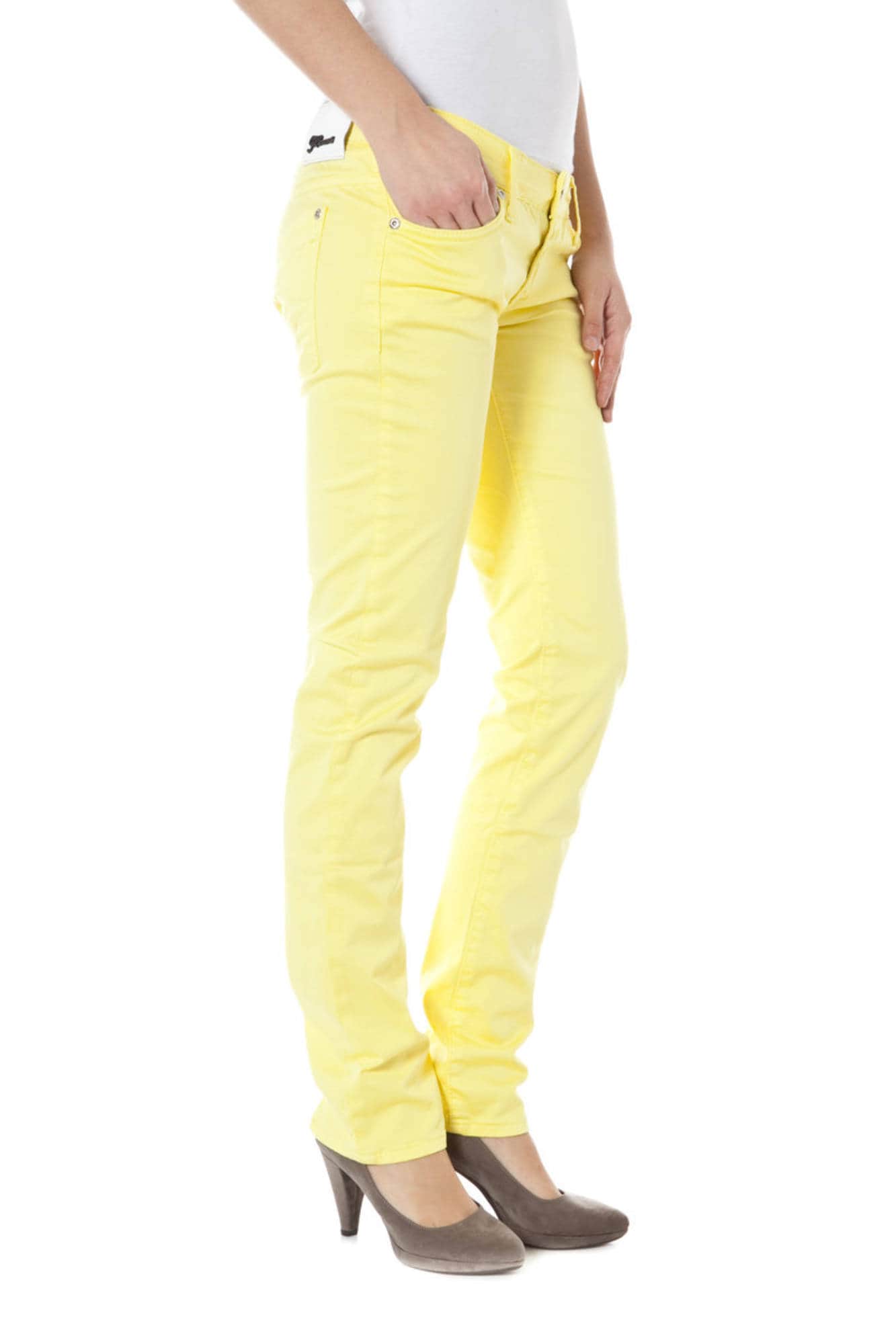 Zuelements amarillo mujer pantalón