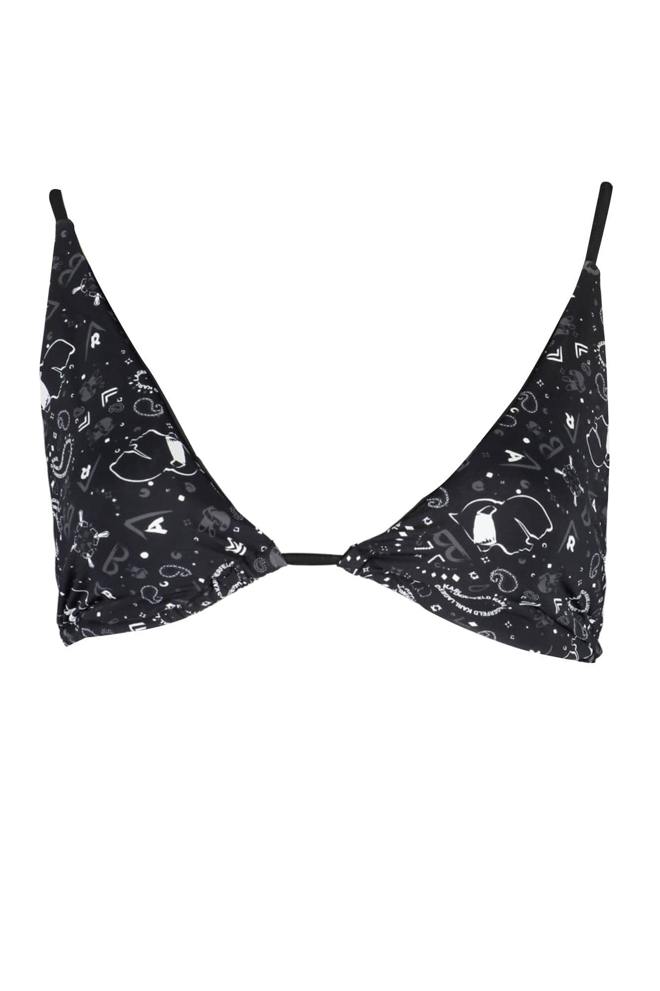 Karl Lagerfeld top de bikini mujer negro