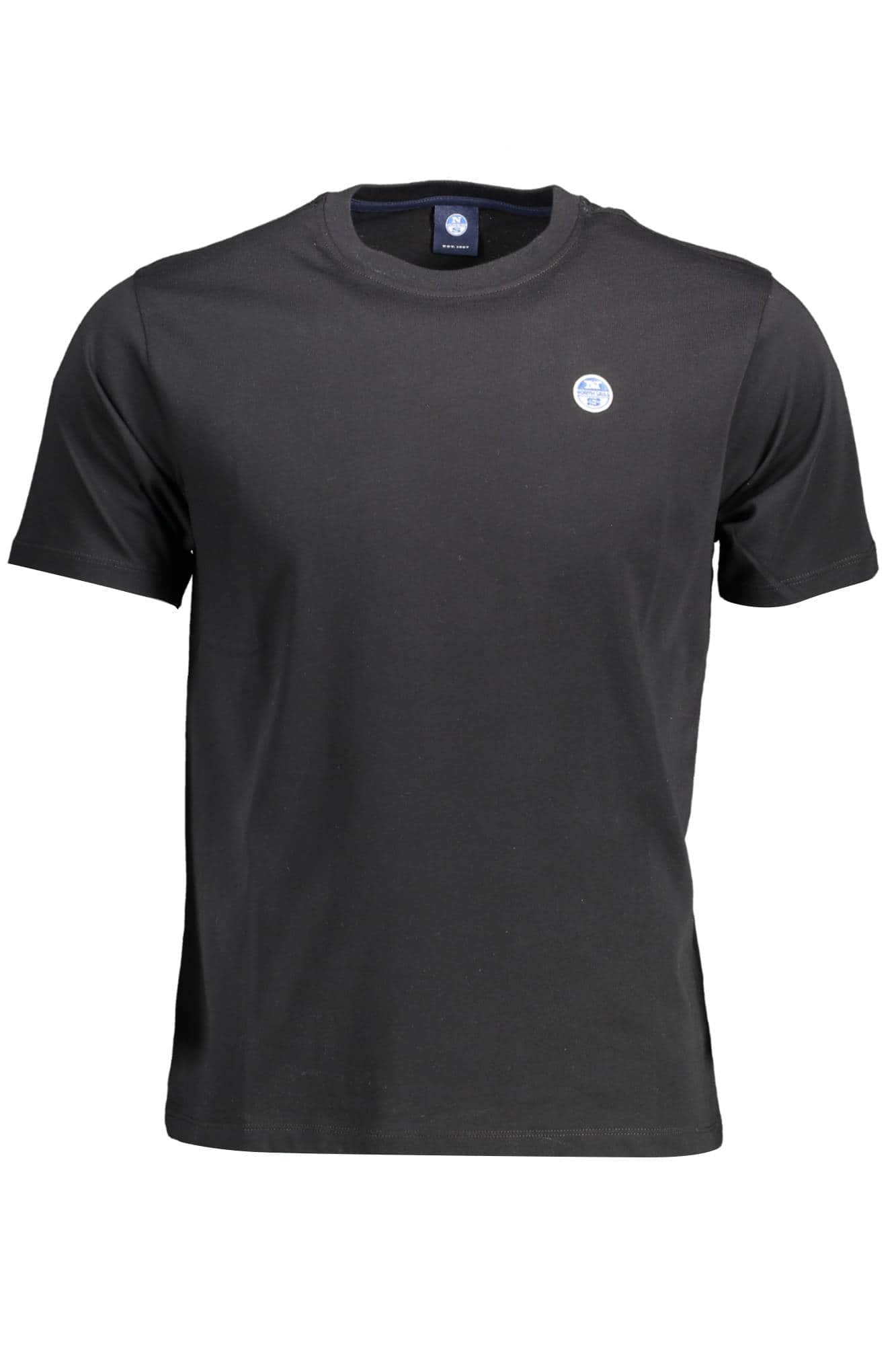 North Sails negro hombre manga corta t-camisa