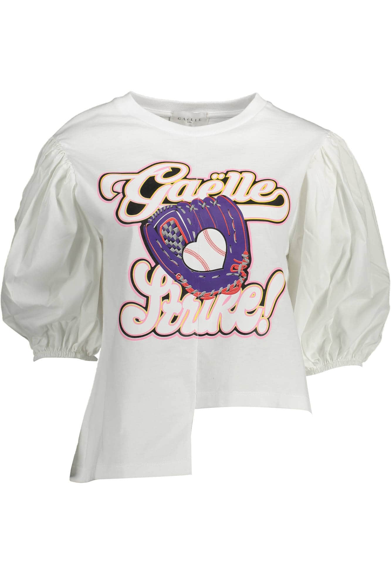 Gaelle Paris t-camisa 3/4 sleeves mujer blanco