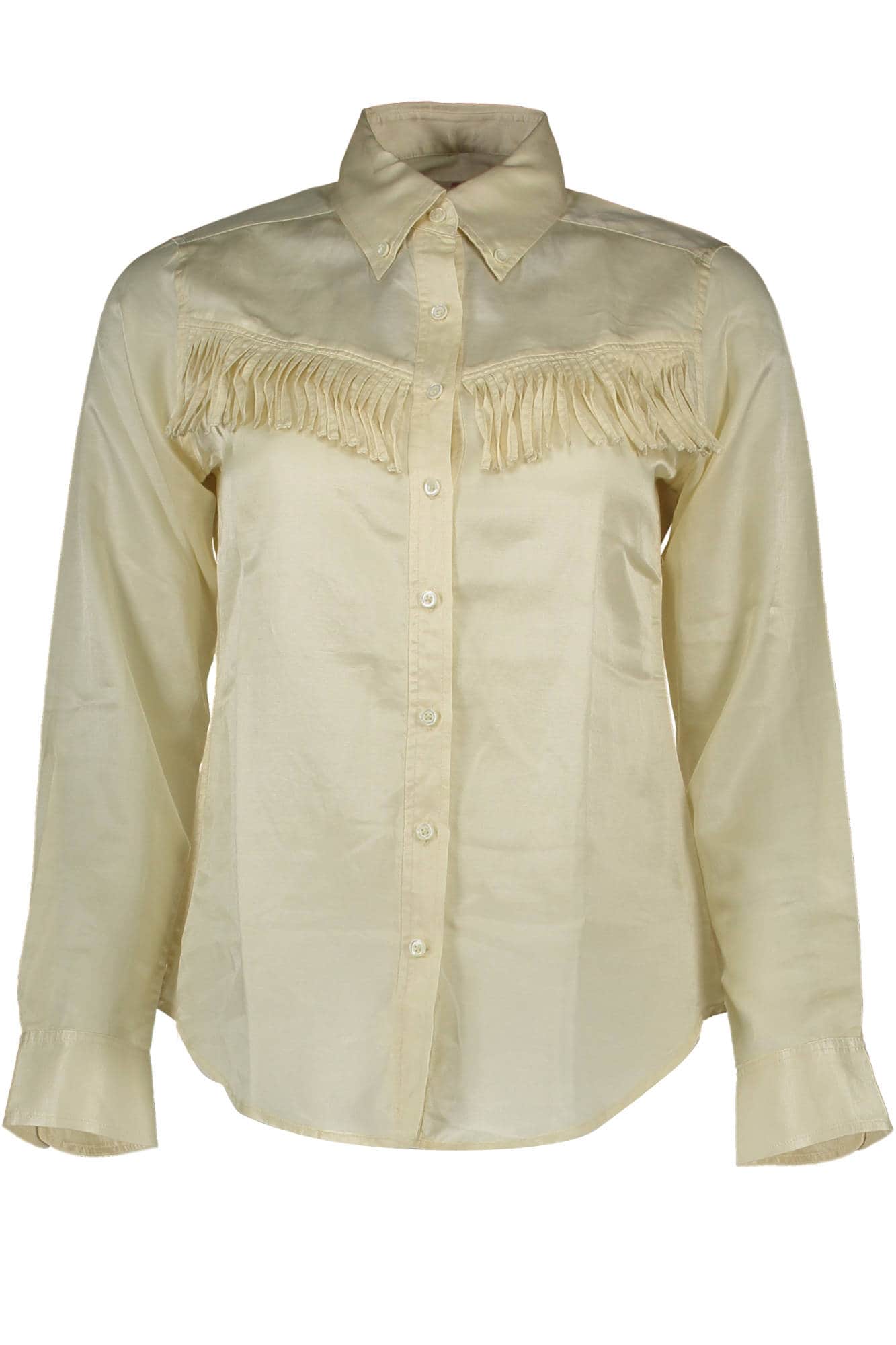 Gant mujer manga larga beige camisa