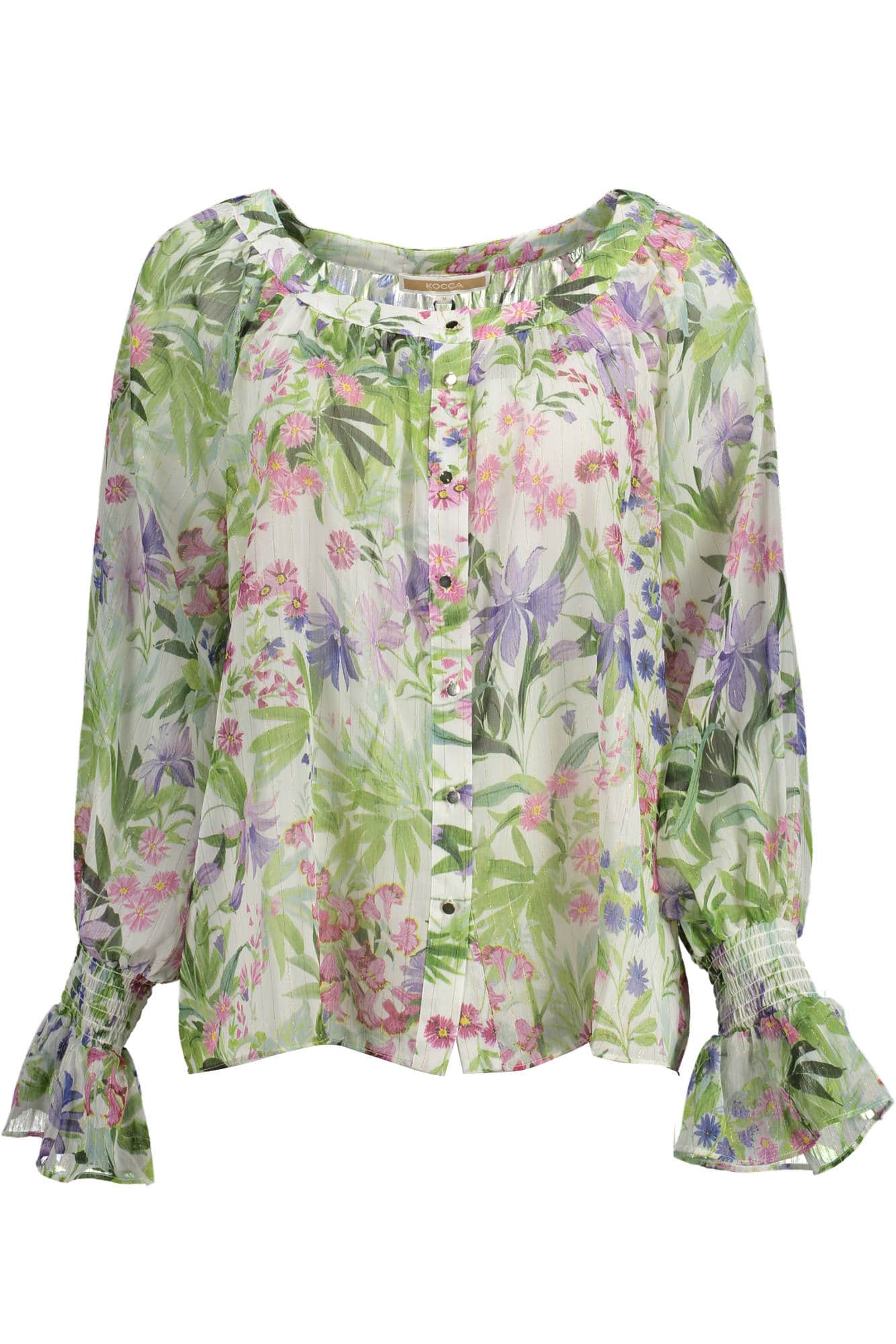Kocca manga larga camisa verde mujer
