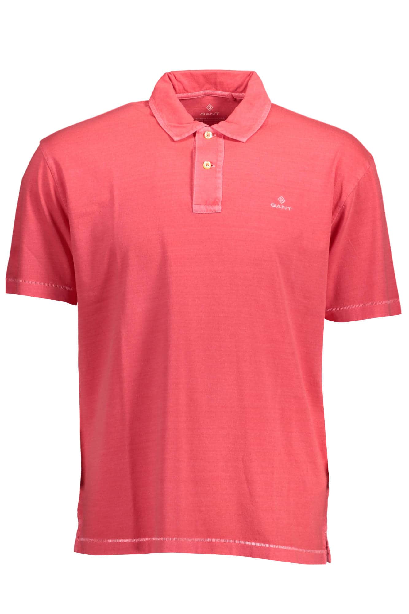 Gant hombre rosa manga corta polo