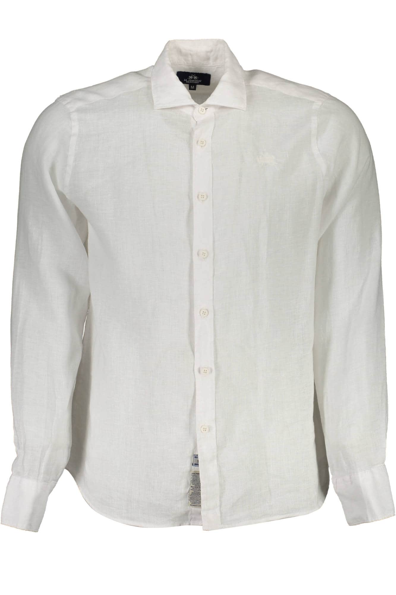 La Martina hombre blanco manga larga camisa