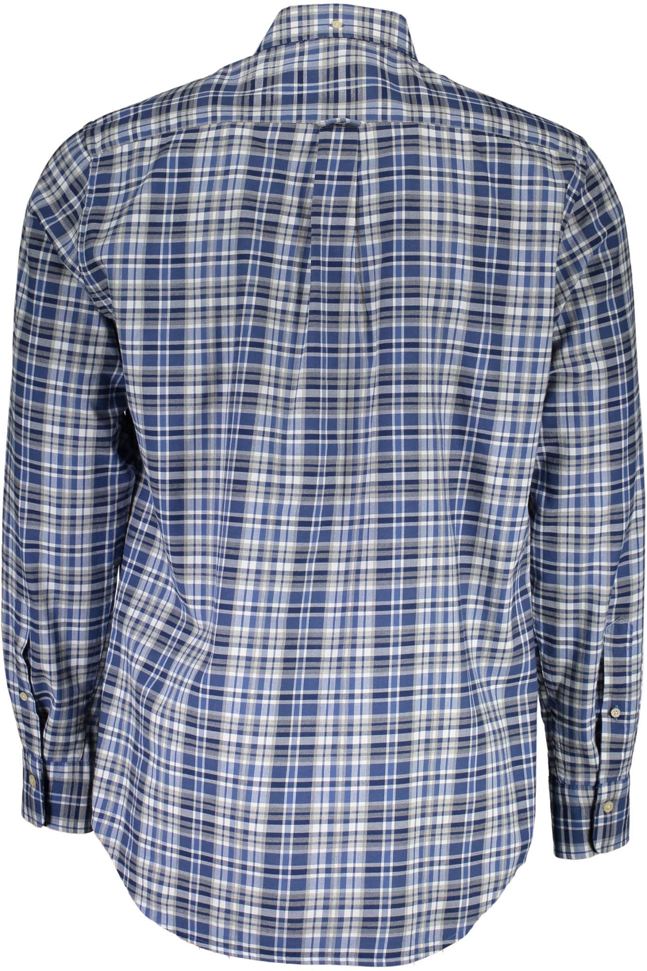 Gant hombre azul manga larga camisa