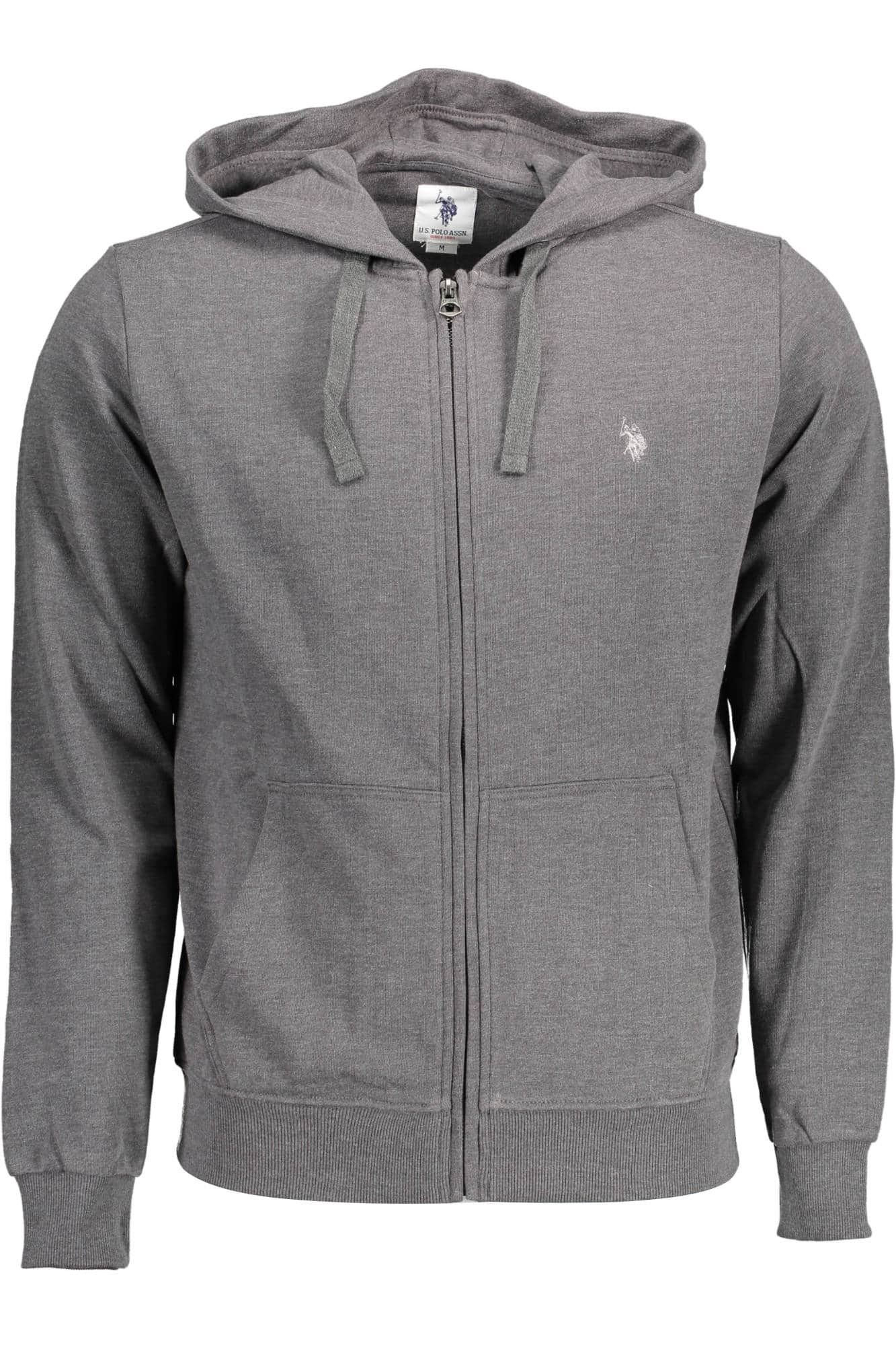 US Polo Assn. hombre gris con cremallera sudadera