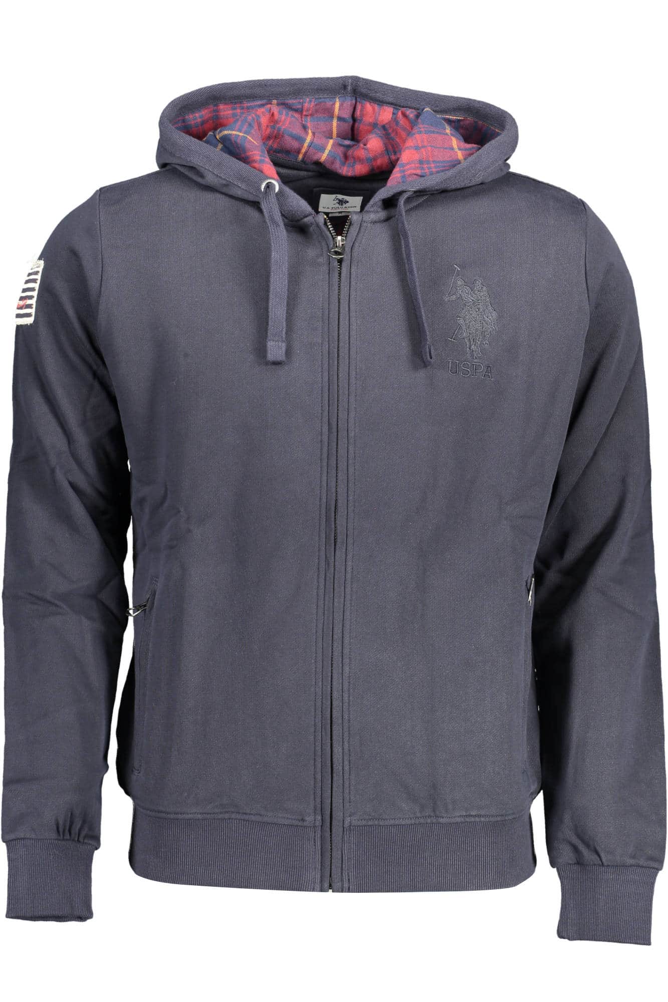 US Polo Assn. hombre azul con cremallera sudadera