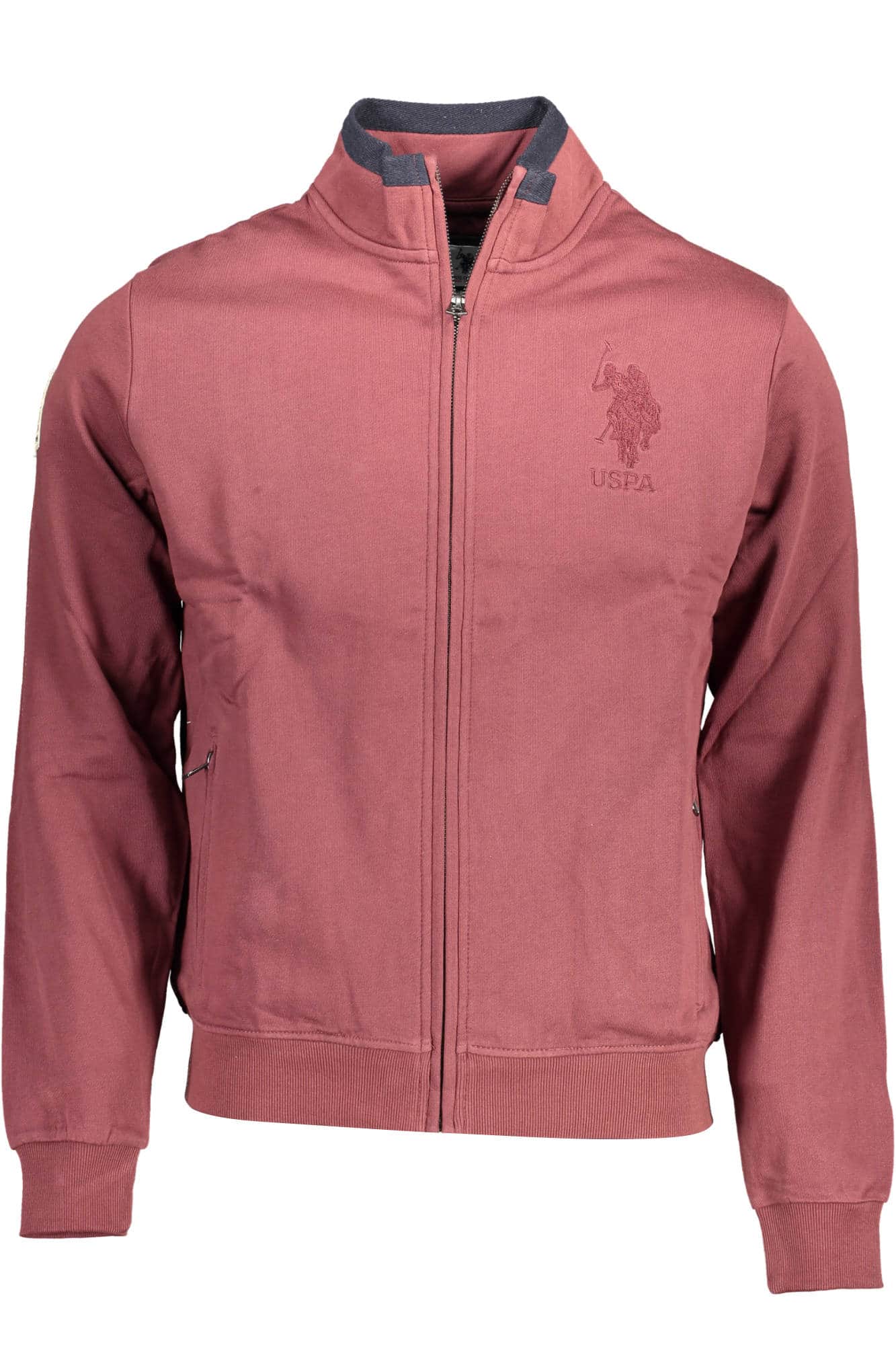 US Polo Assn. hombre morado con cremallera sudadera