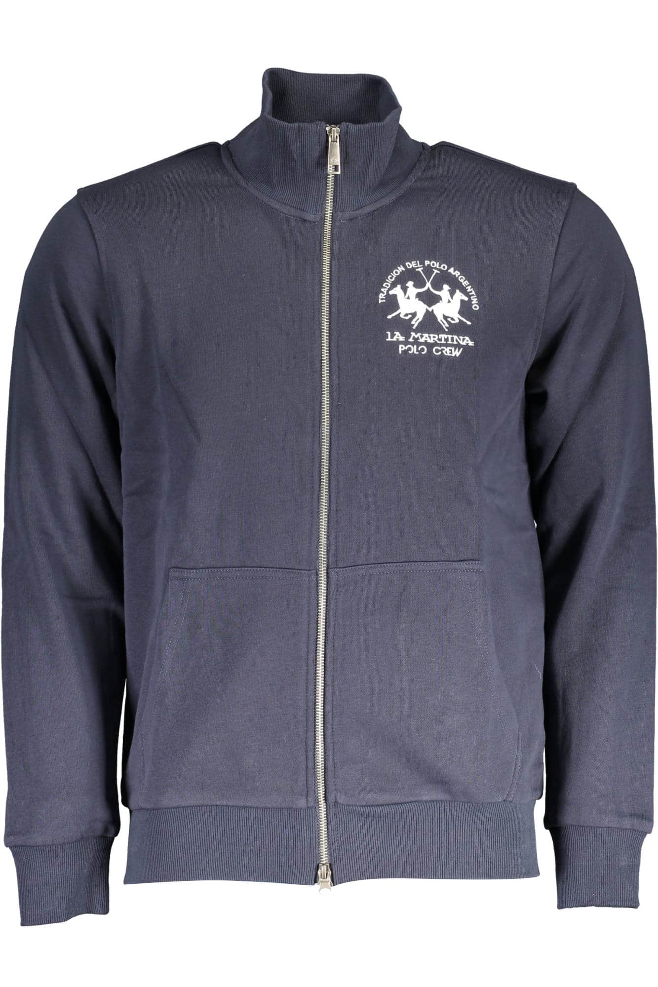 La Martina hombre azul con cremallera sudadera