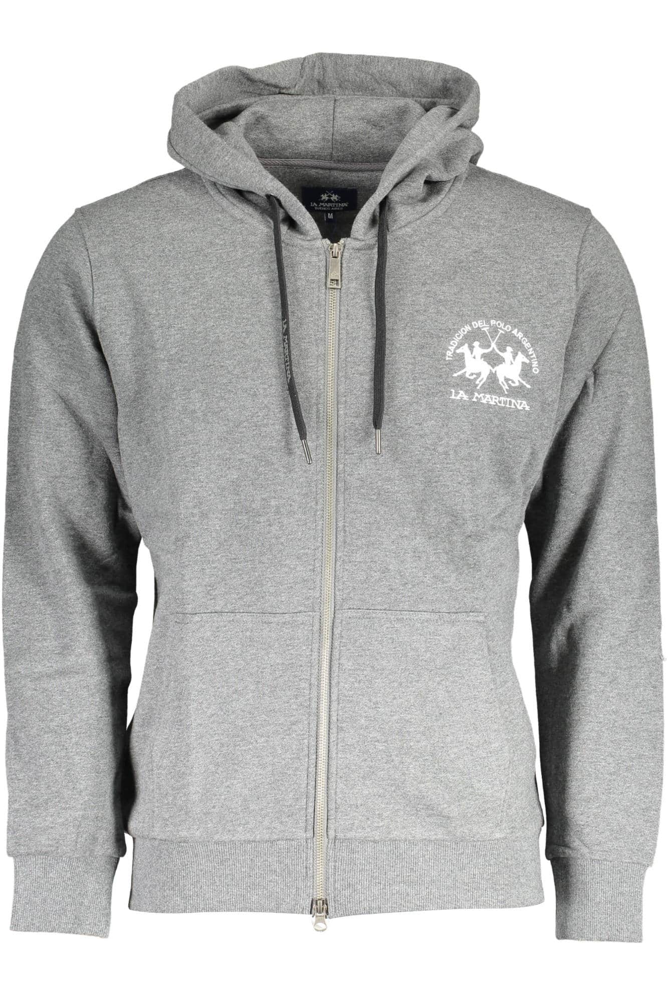 La Martina hombre gris con cremallera sudadera