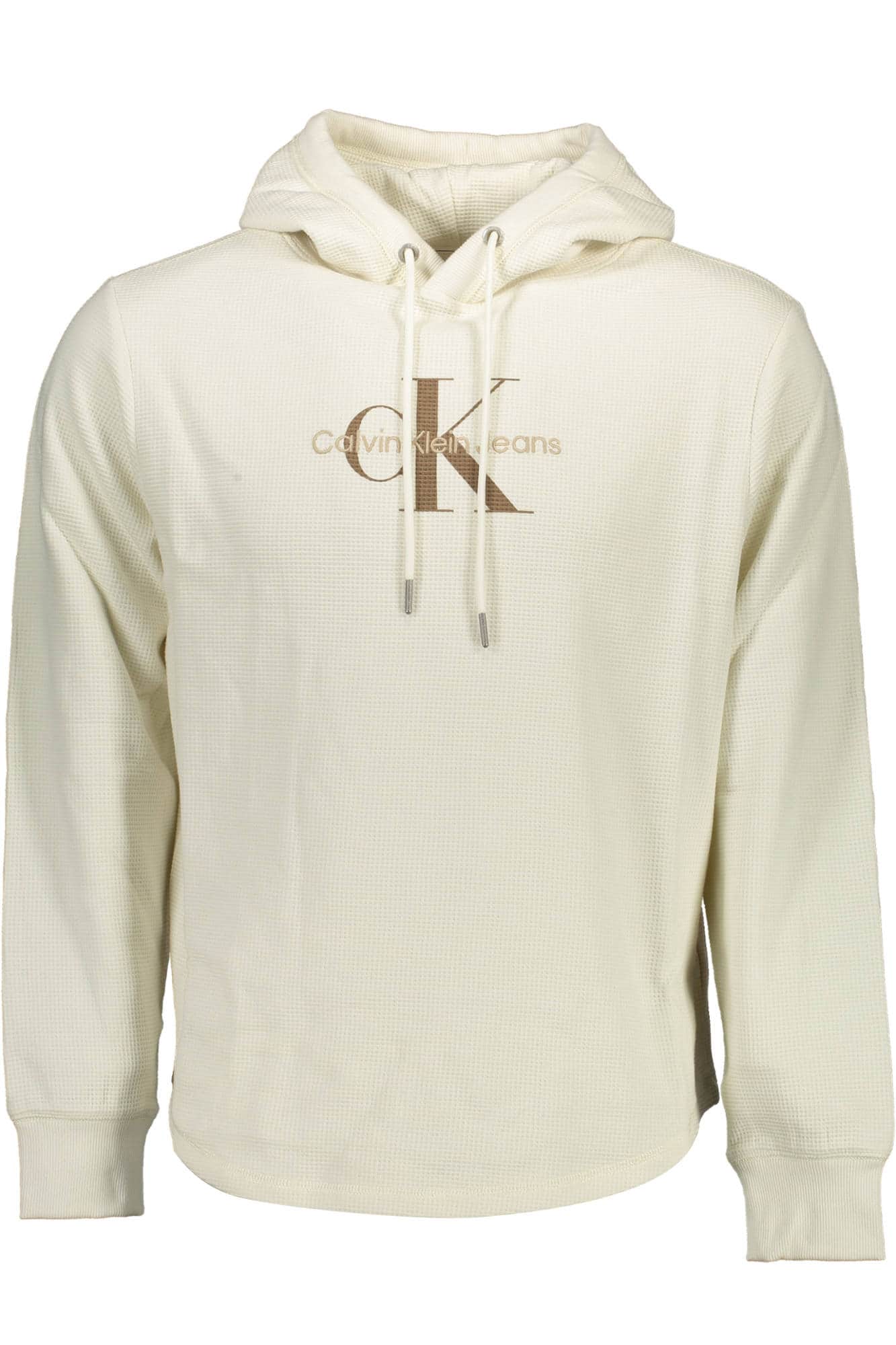 Calvin Klein blanco hombre sudadera sin cremallera