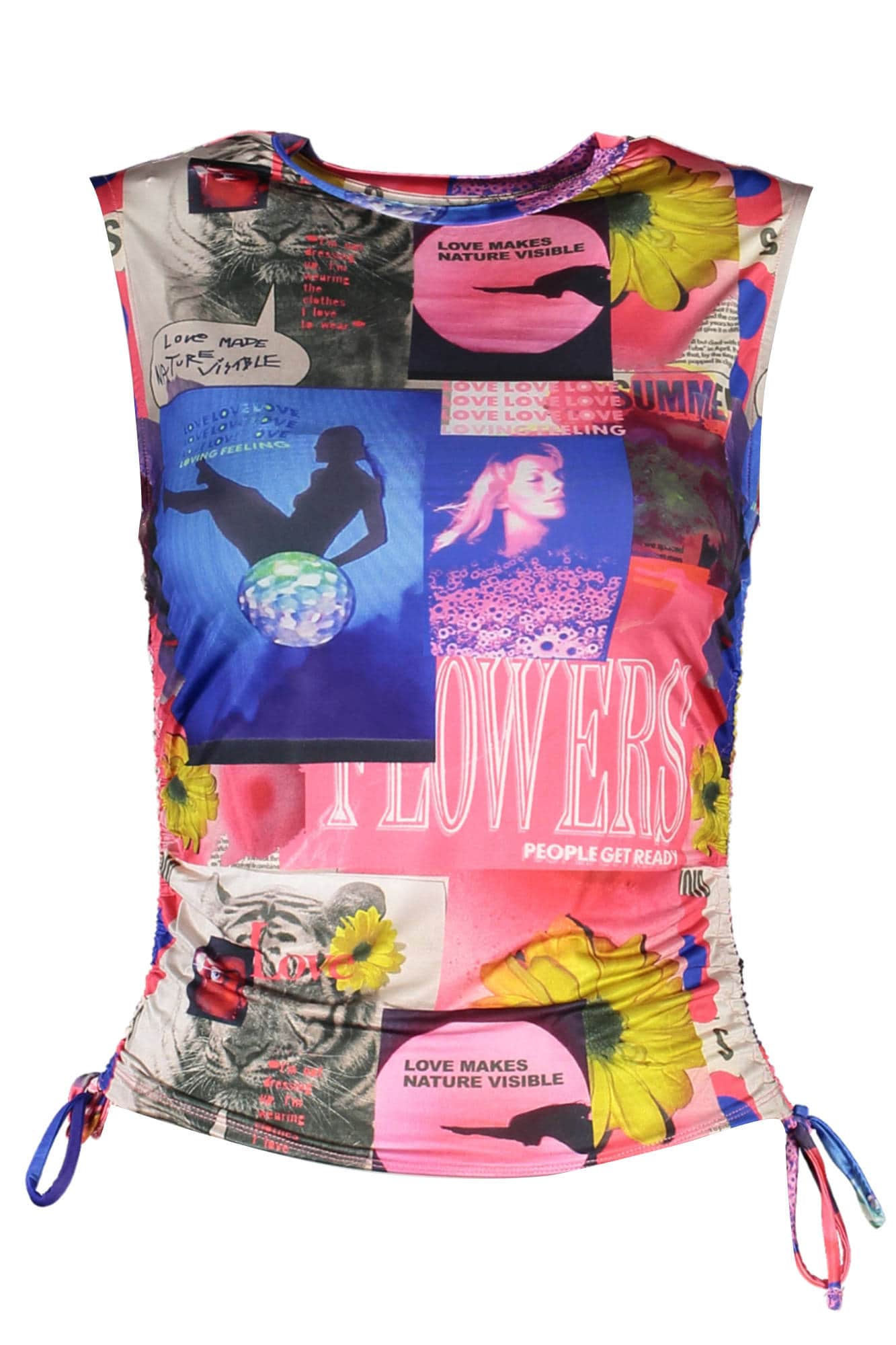 Desigual mujer azul camiseta de tirantes