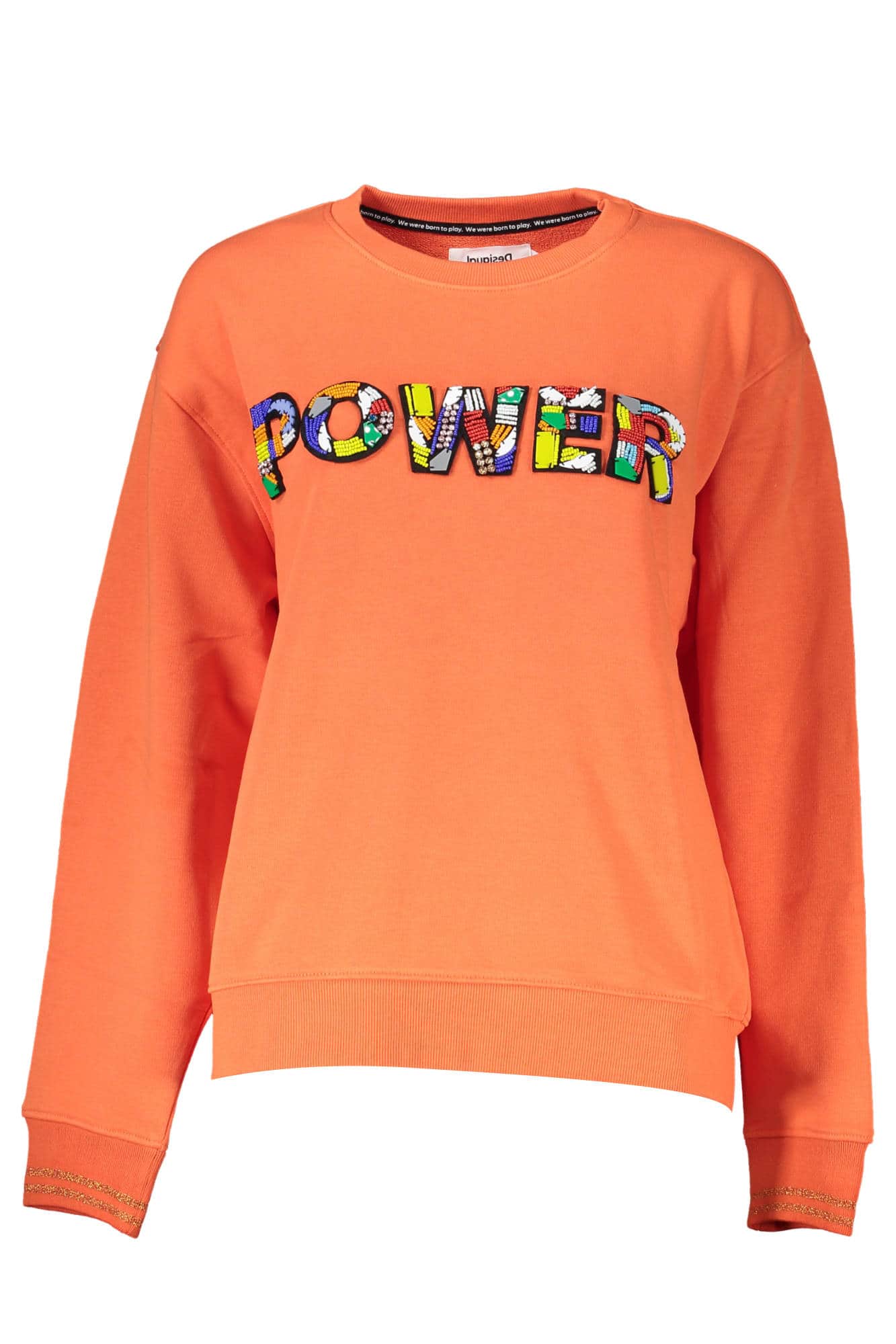 Desigual naranja mujer sudadera sin cremallera