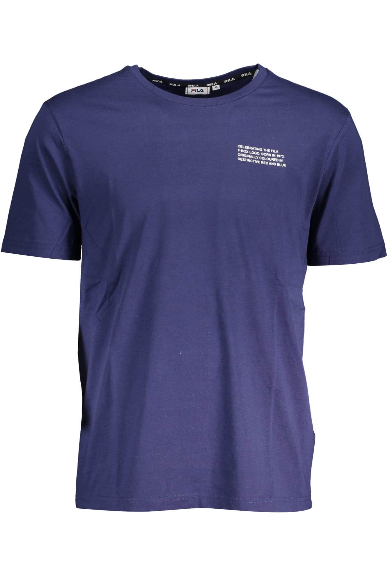 Fila azul hombre manga corta t-camisa