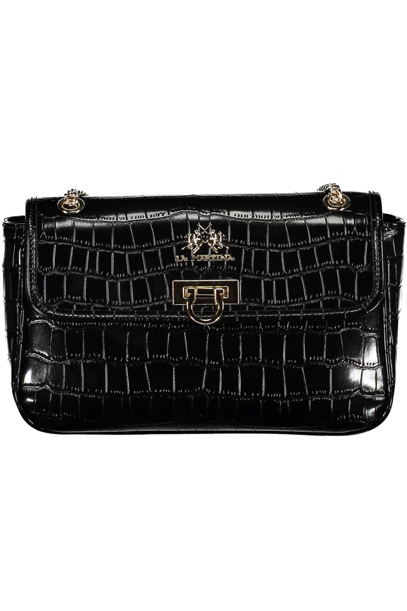 La Martina negro mujer bolso