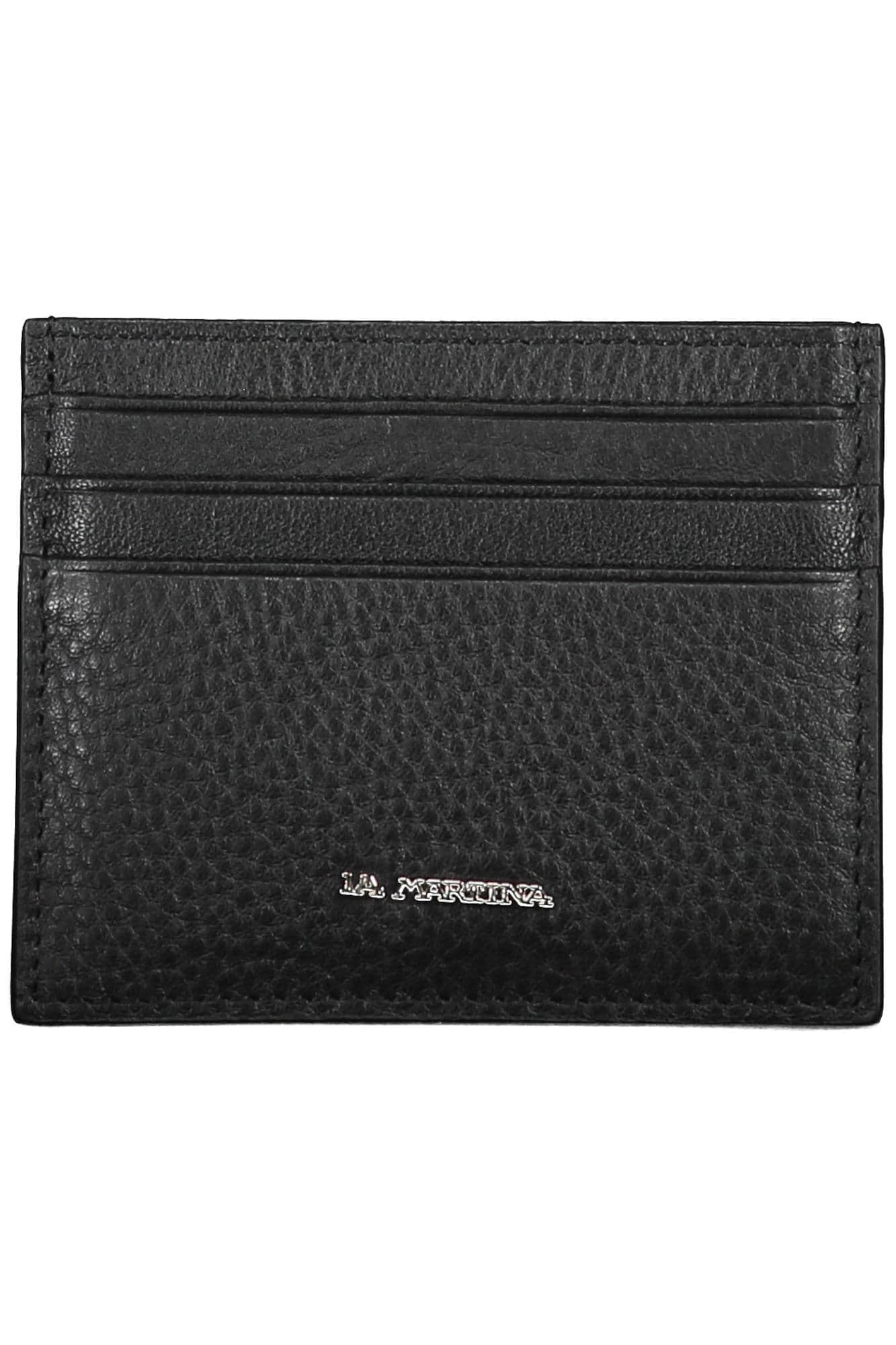 La Martina negro hombre cartera