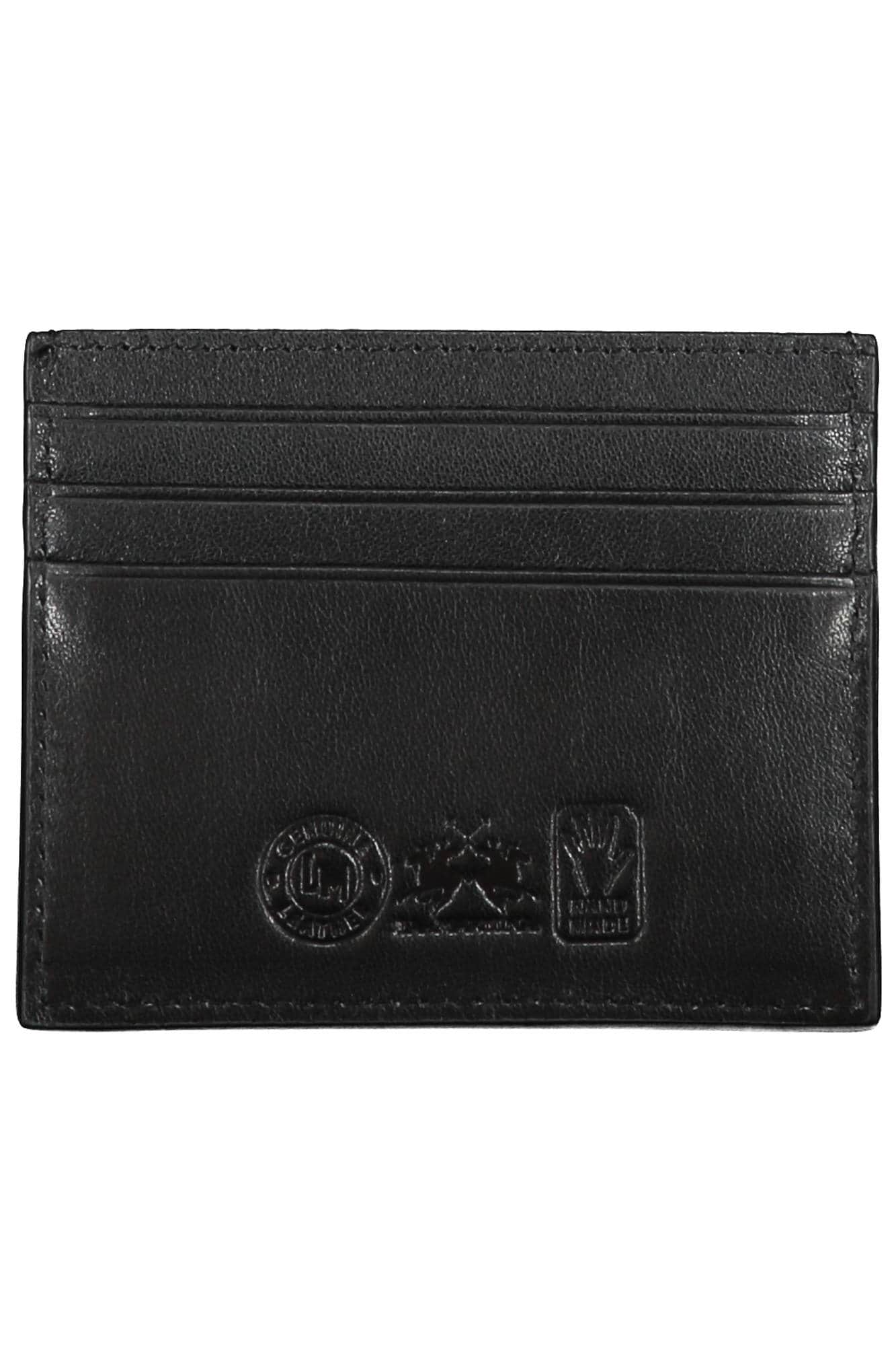 La Martina negro hombre cartera