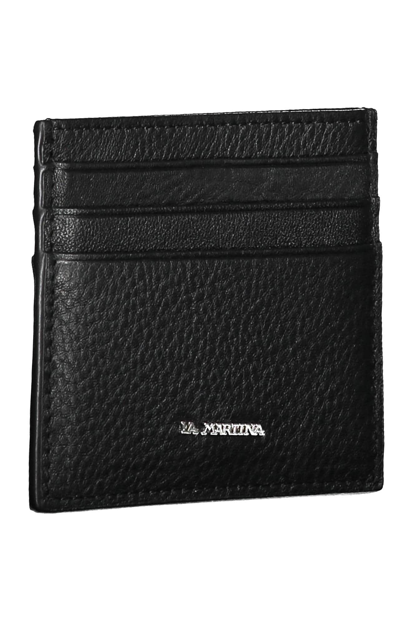 La Martina negro hombre cartera