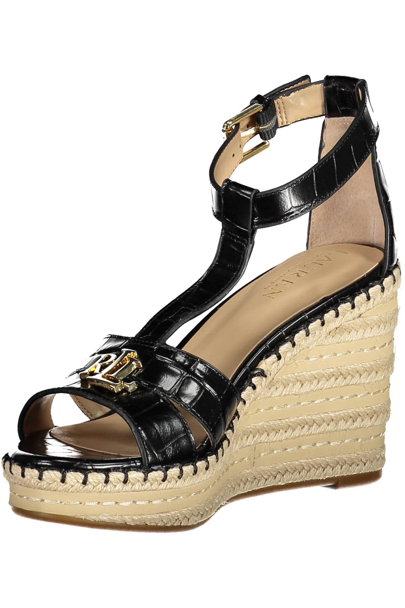 Ralph Lauren zapato sandalia mujer negro