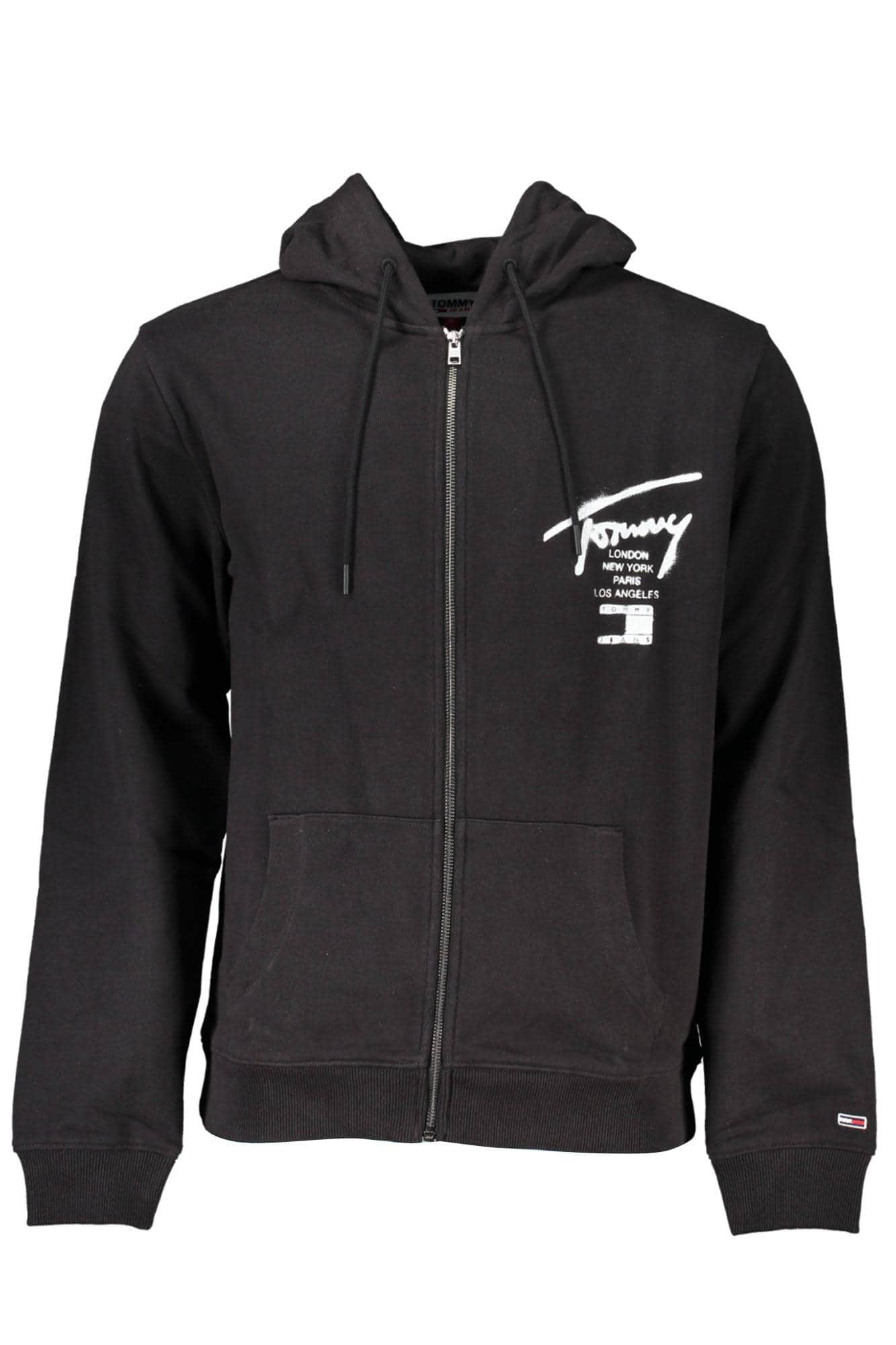 Tommy Hilfiger hombre negro con cremallera sudadera