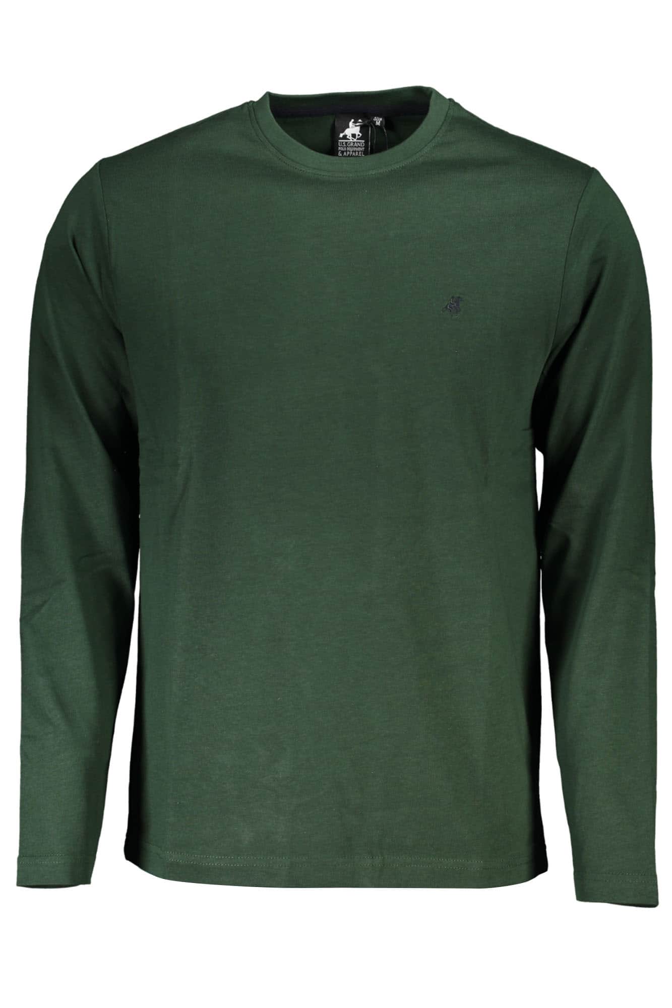 US Grand hombre manga larga verde t-camisa