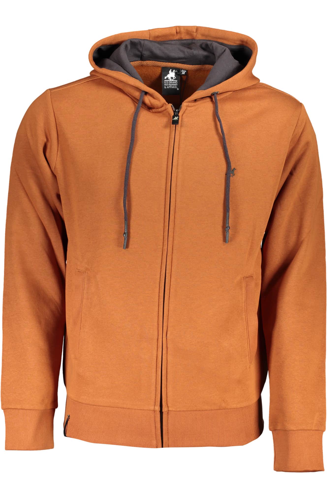 US Grand hombre bronce con cremallera sudadera