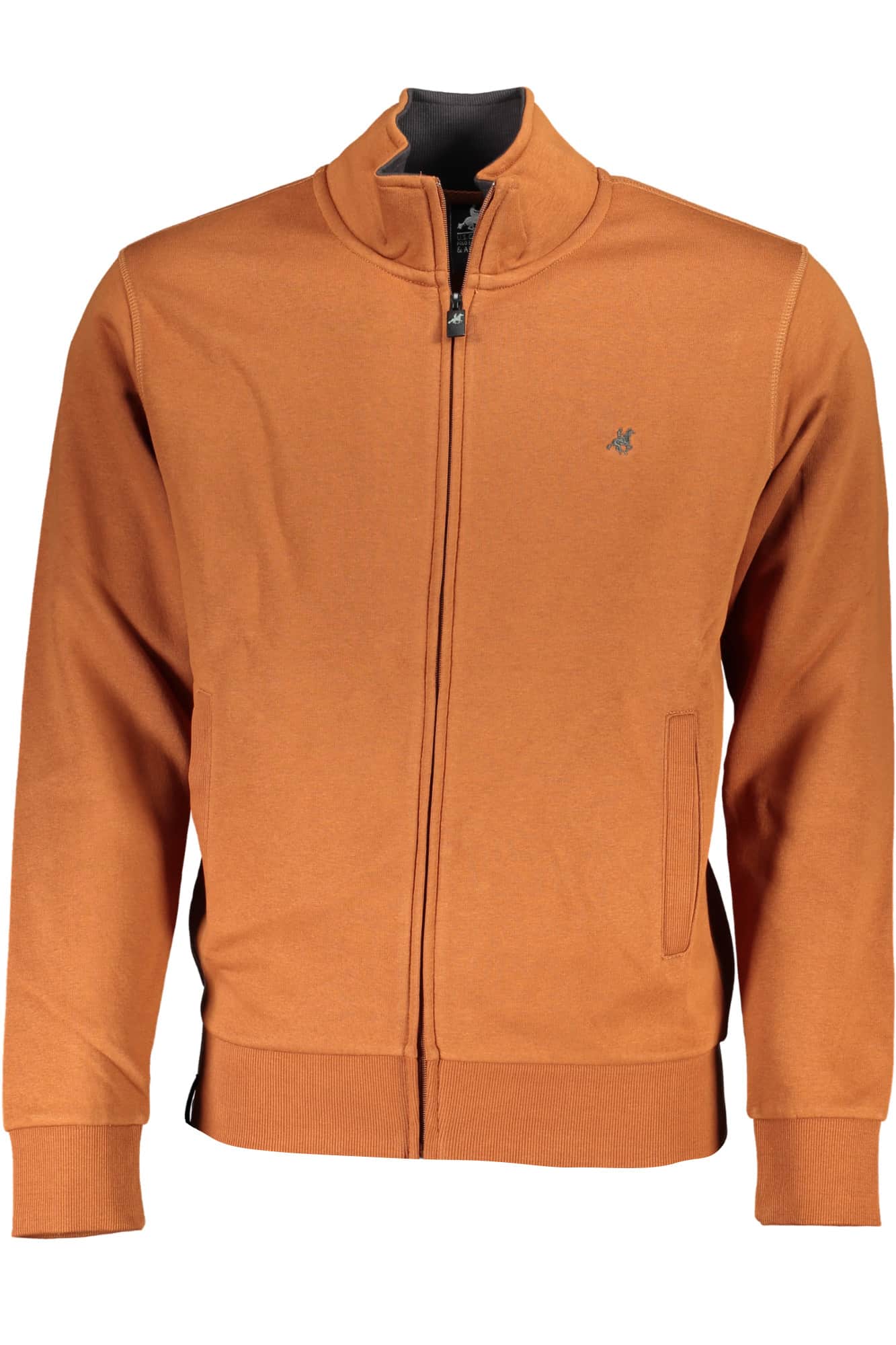 US Grand hombre blanco con cremallera sudadera