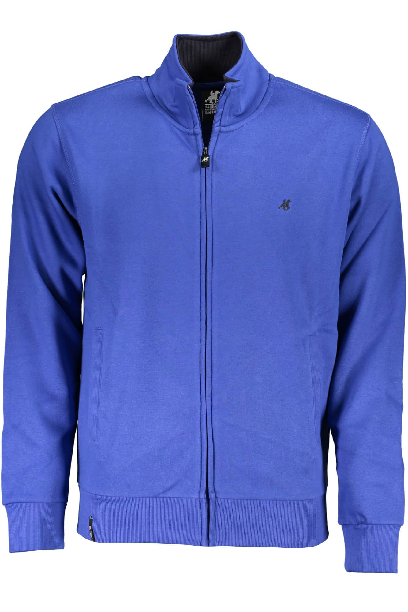 US Grand hombre blanco con cremallera sudadera