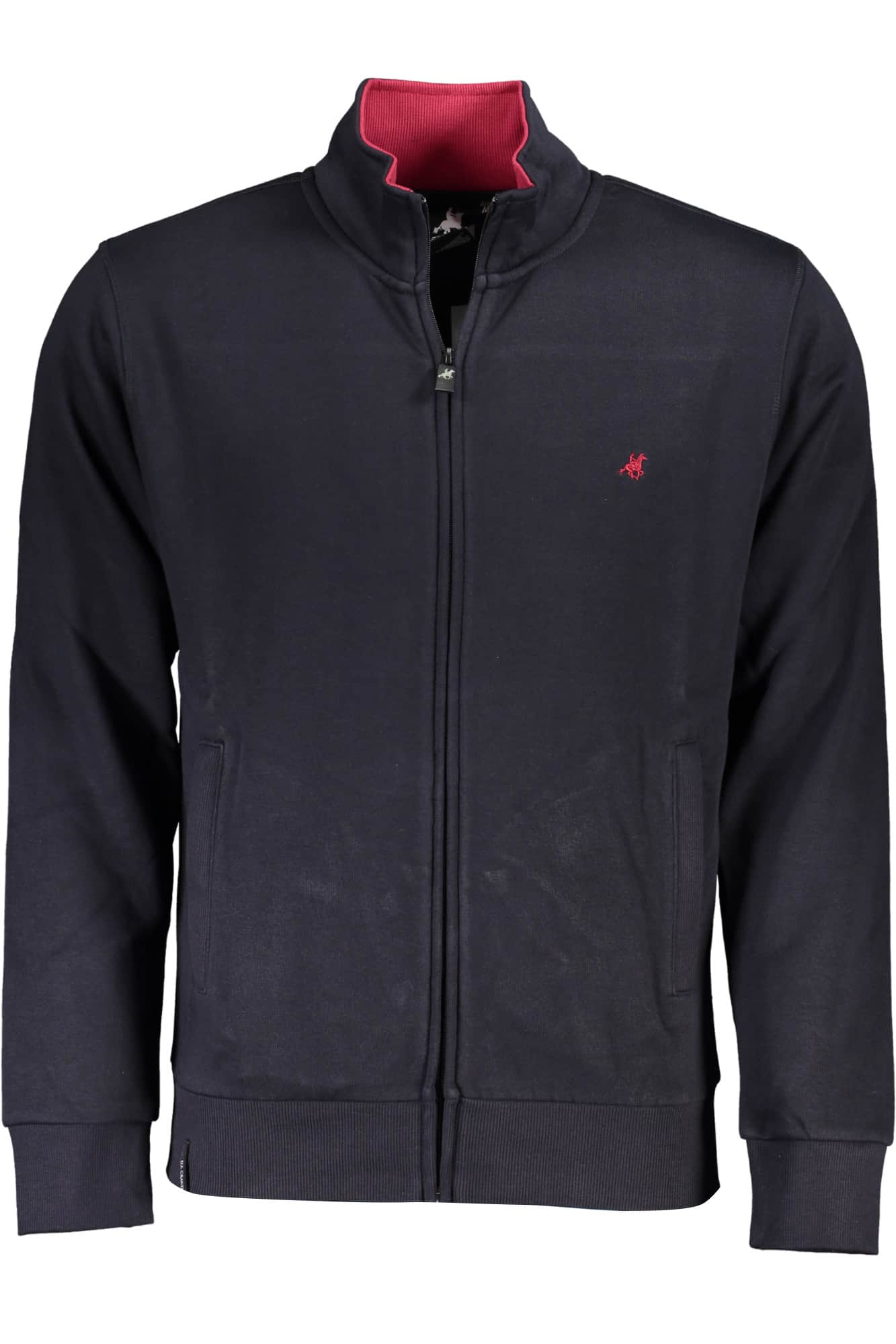 US Grand hombre azul con cremallera sudadera