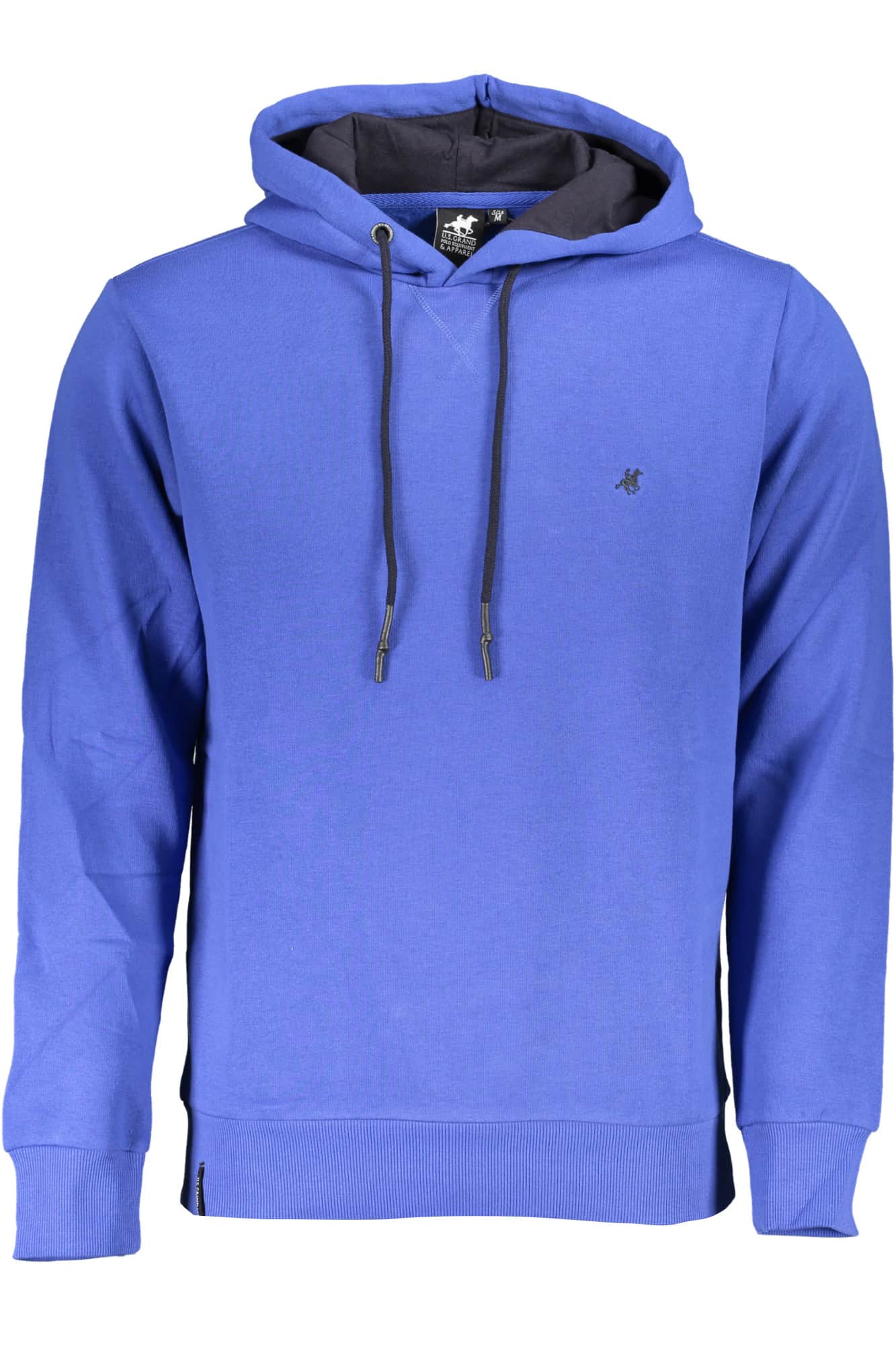 US Grand hombre azul con cremallera sudadera