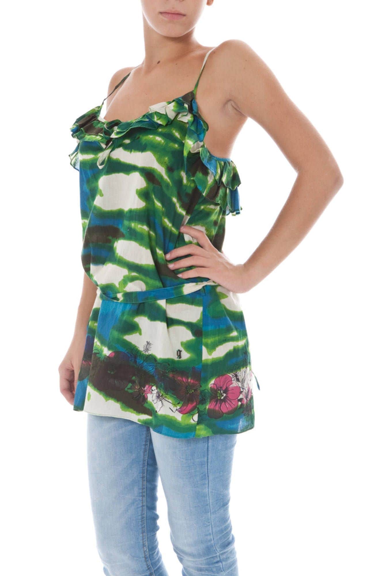 John Galliano mujer verde tank