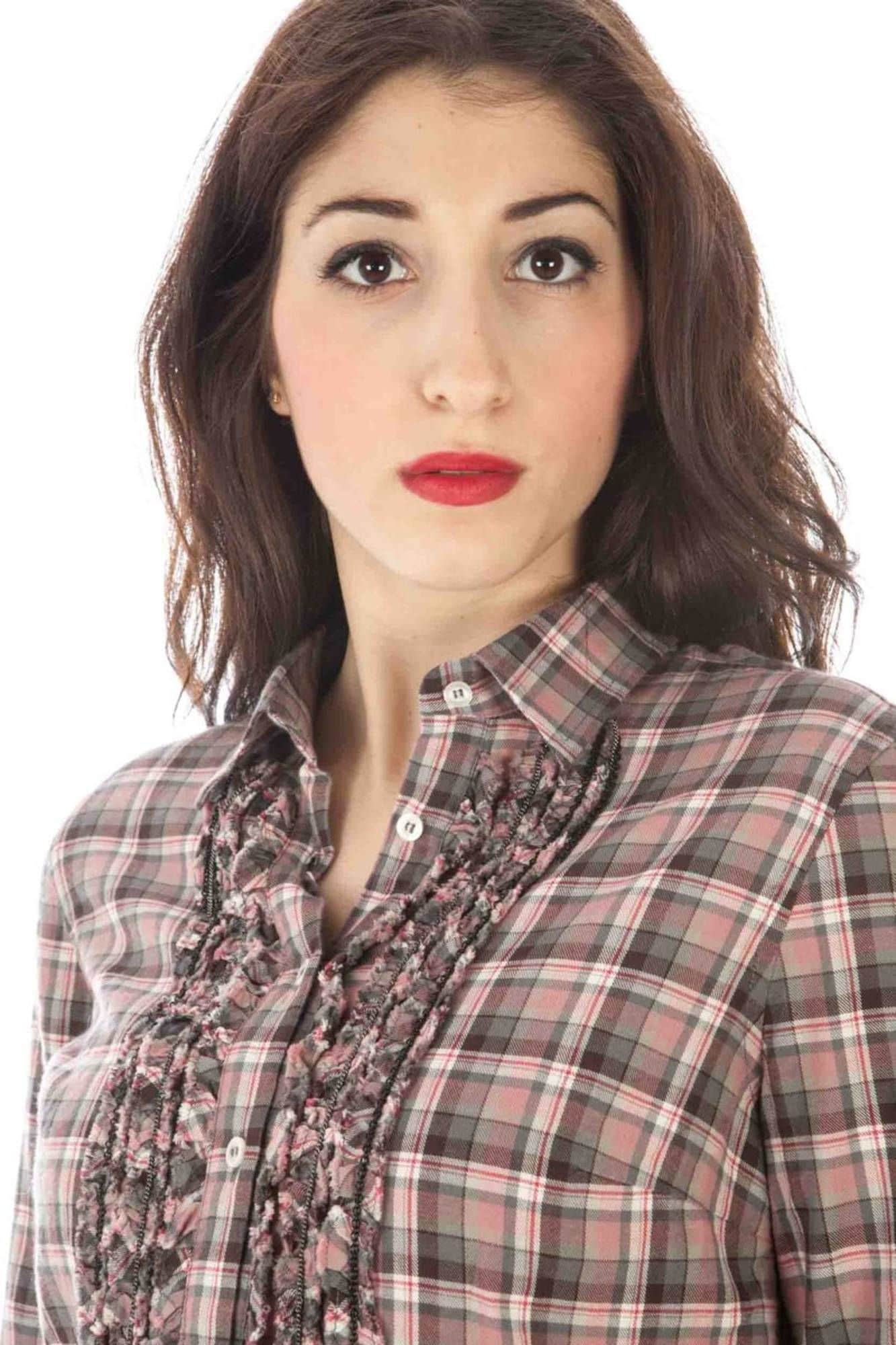 Fred Perry mujer manga larga camisa rosa