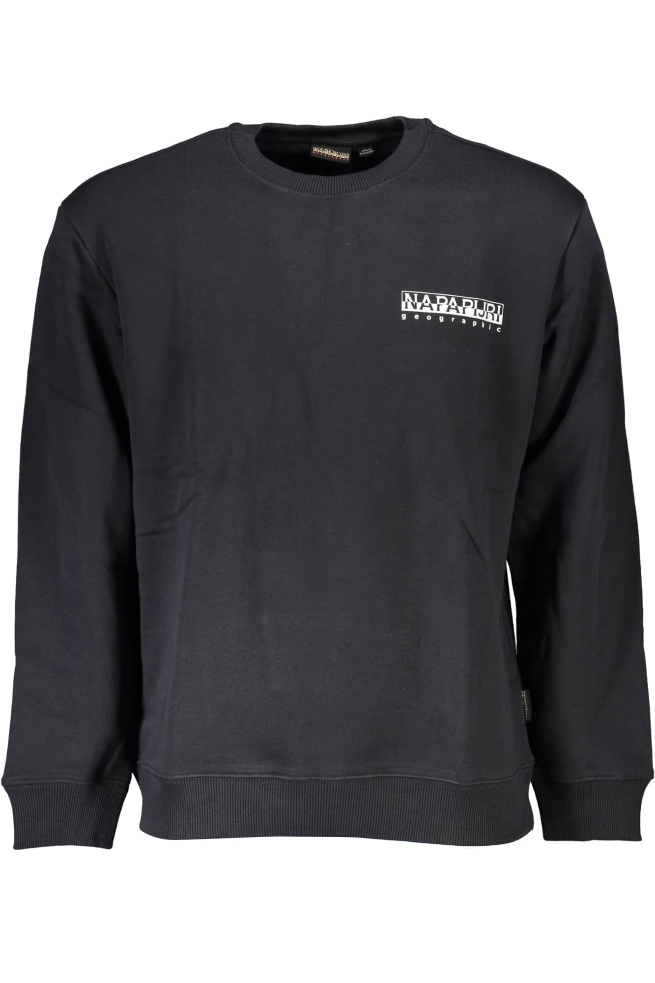 Napapijri hombre negro sin cremallera sudadera