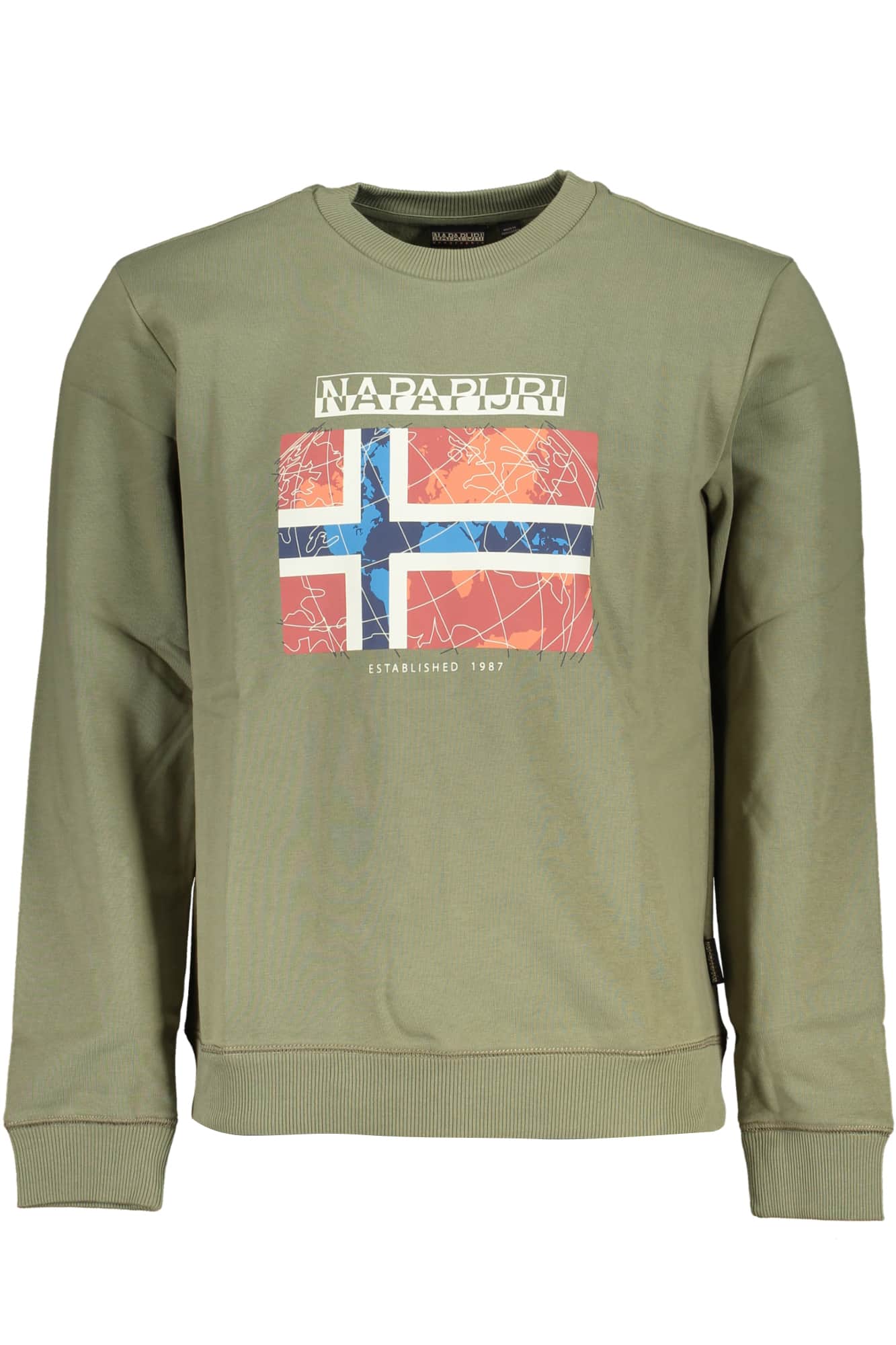 Napapijri verde hombre sin cremallera sudadera