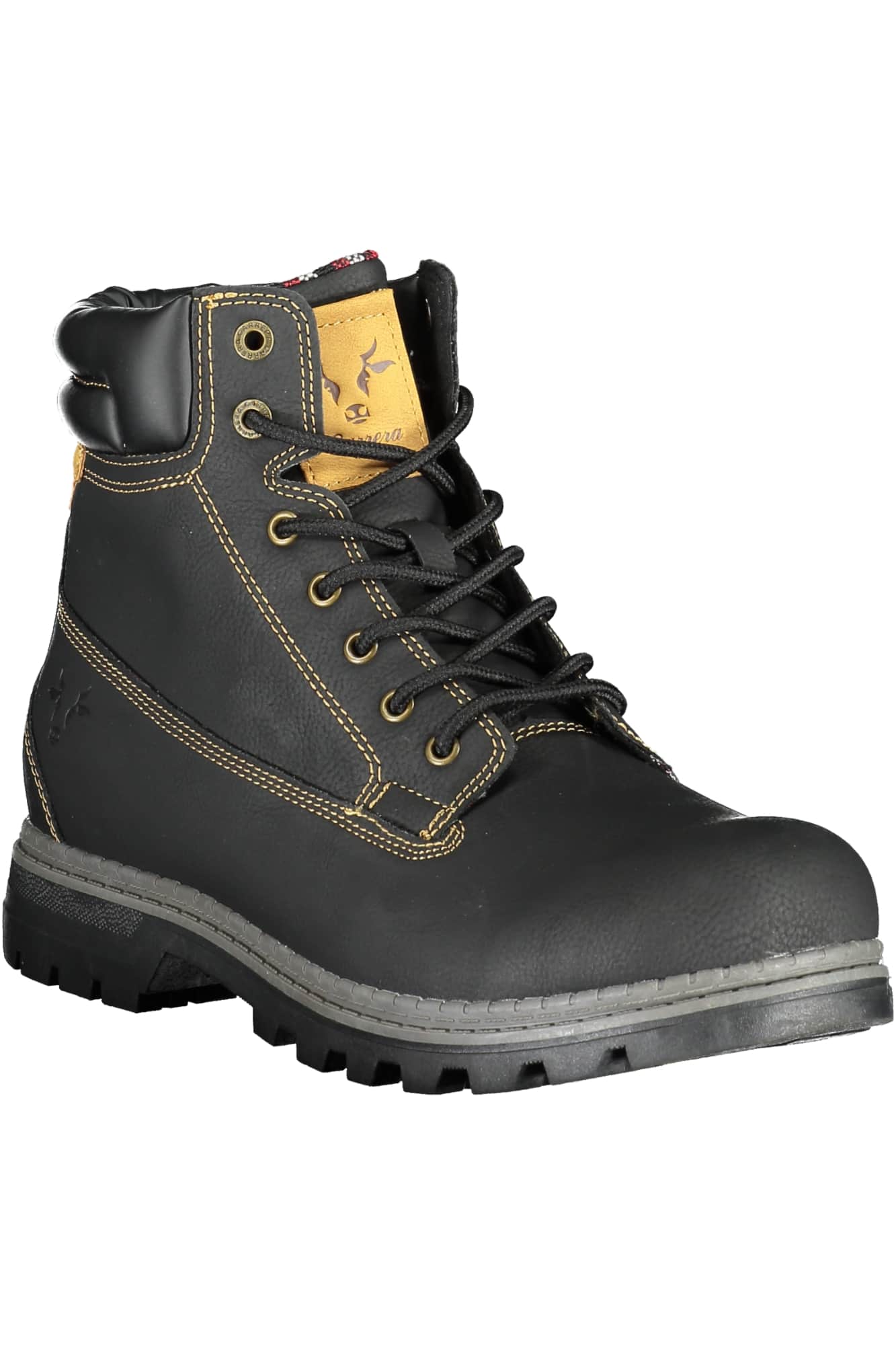 Carrera negro hombre bota calzado