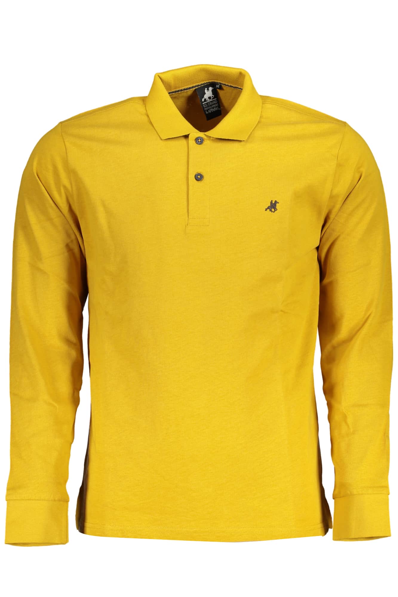 US Grand polo manga larga hombre amarillo
