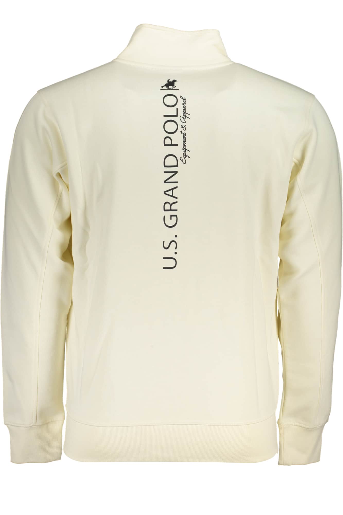 US Grand hombre blanco con cremallera sudadera