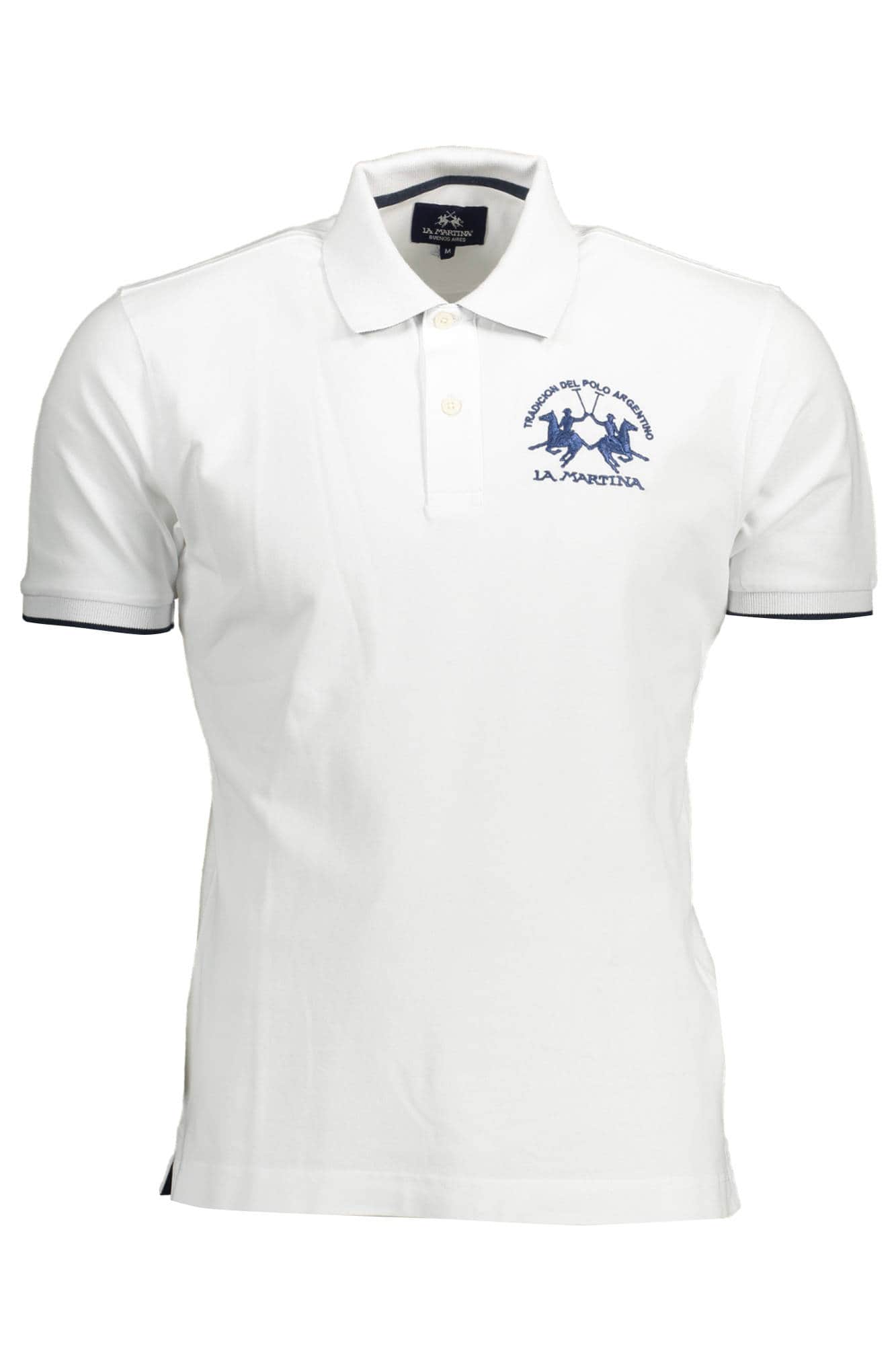 La Martina hombre blanco manga corta polo