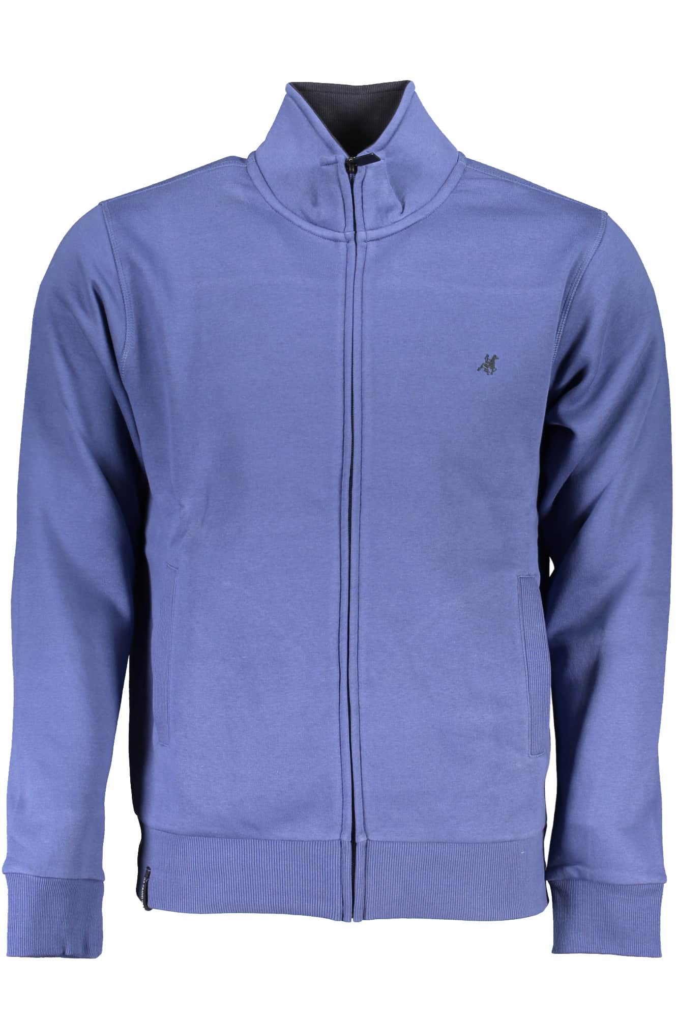 US Grand hombre azul con cremallera sudadera