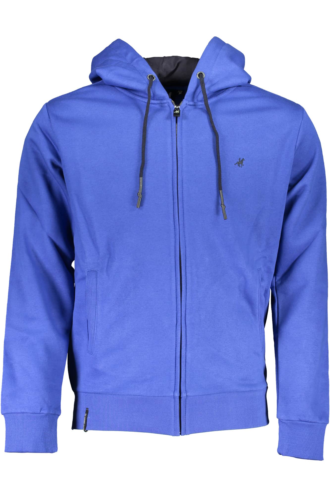 US Grand hombre azul con cremallera sudadera