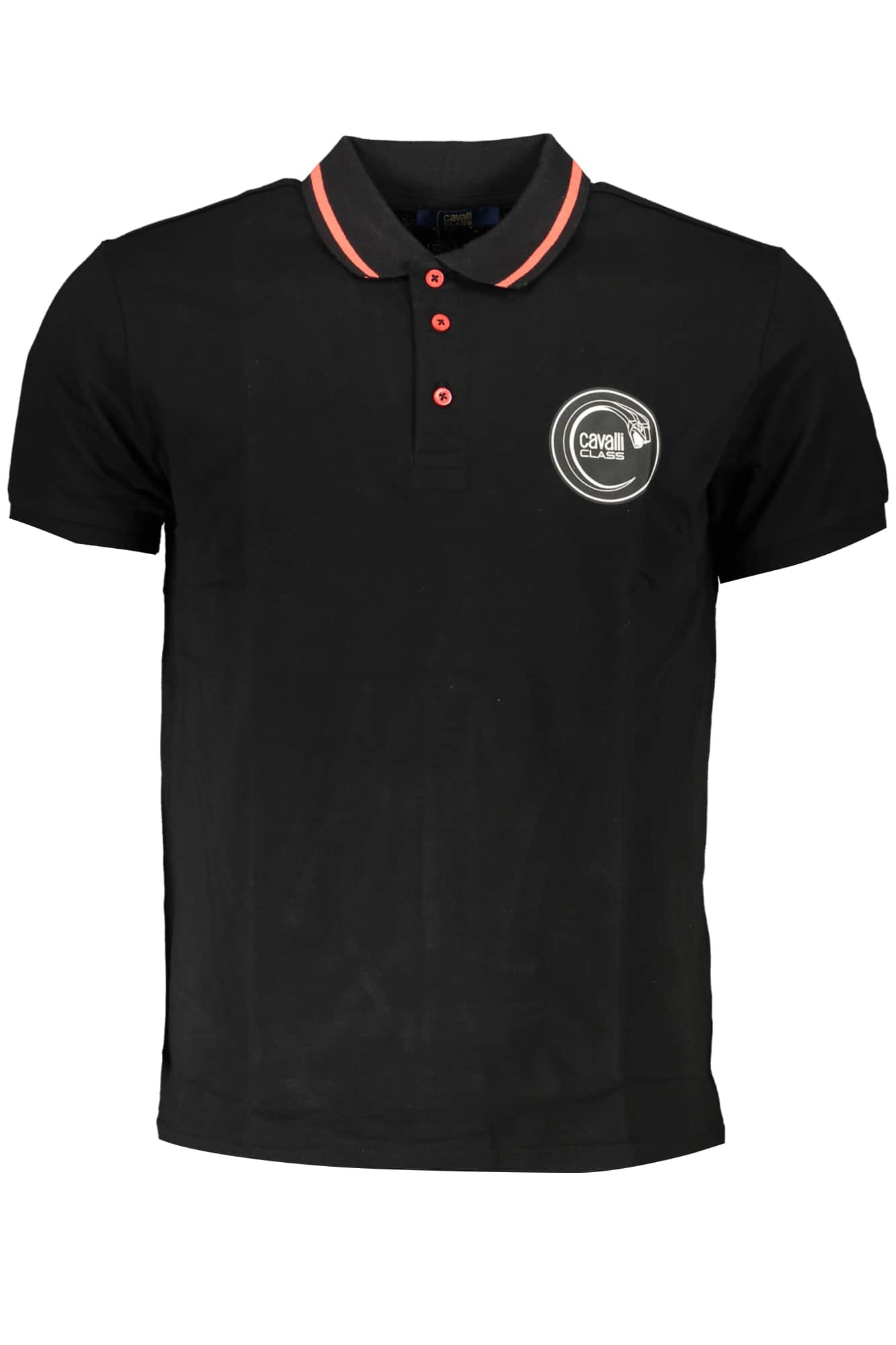 Cavalli Class hombre manga corta polo negro