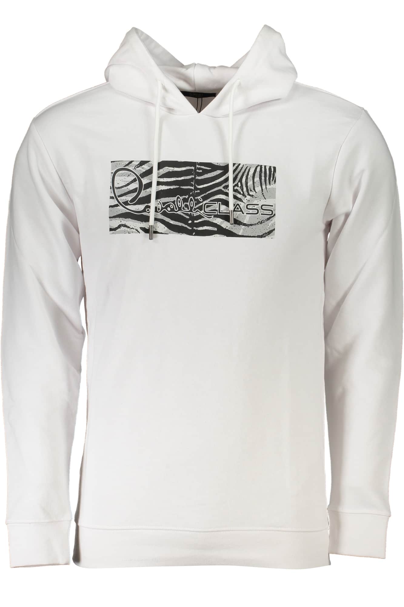Cavalli Class hombre blanco sin cremallera sudadera
