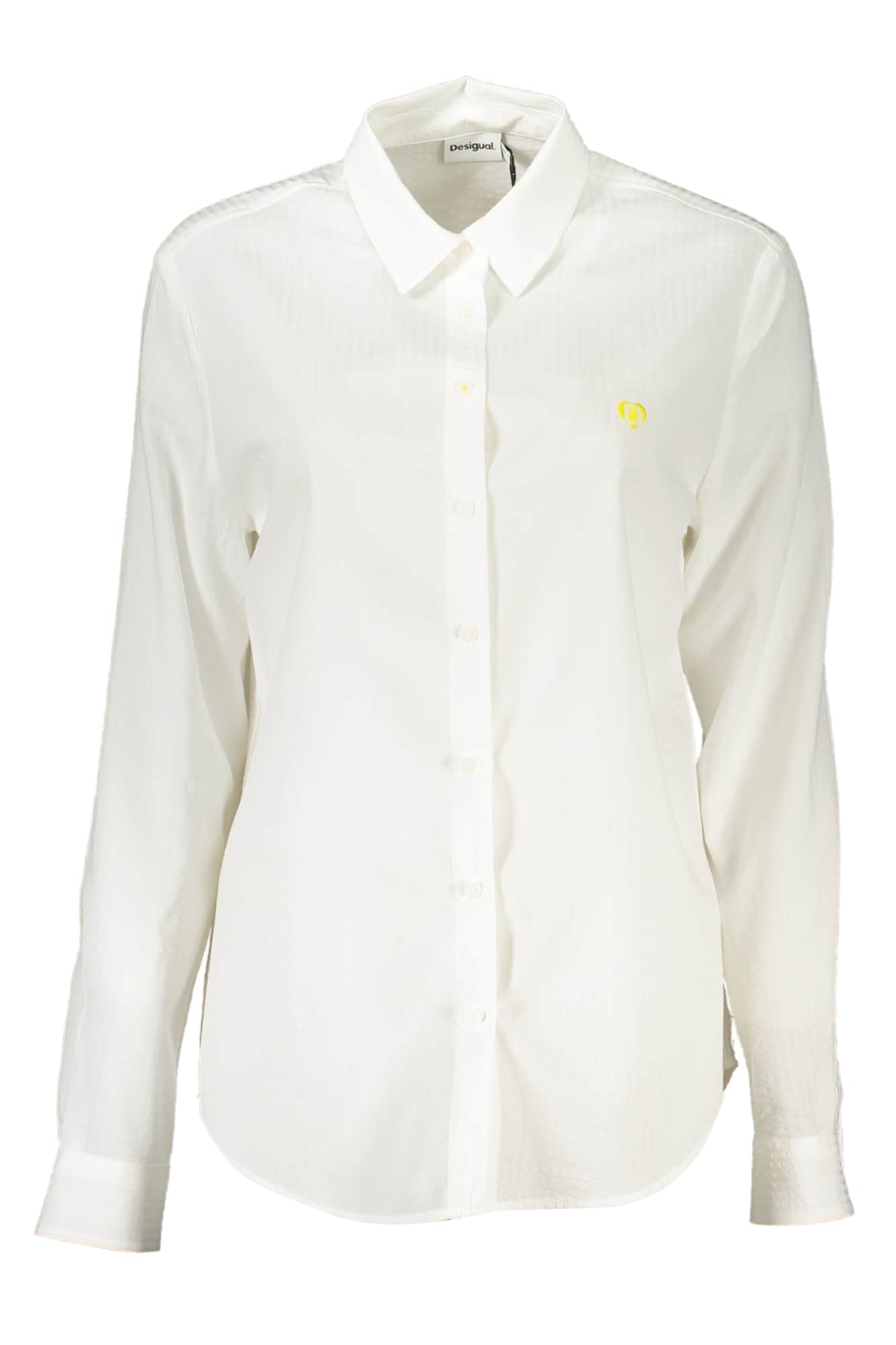 Desigual mujer manga larga camisa blanco