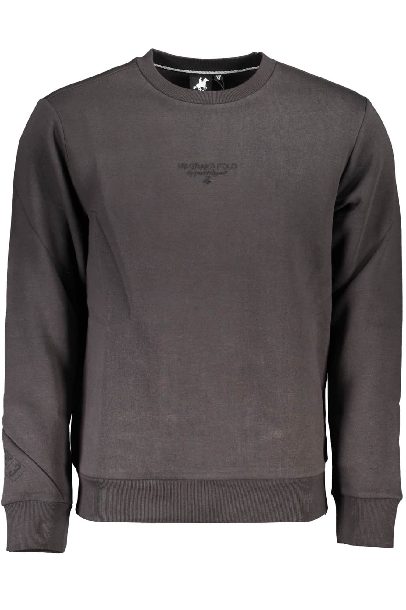 US Grand hombre gris con cremallera sudadera