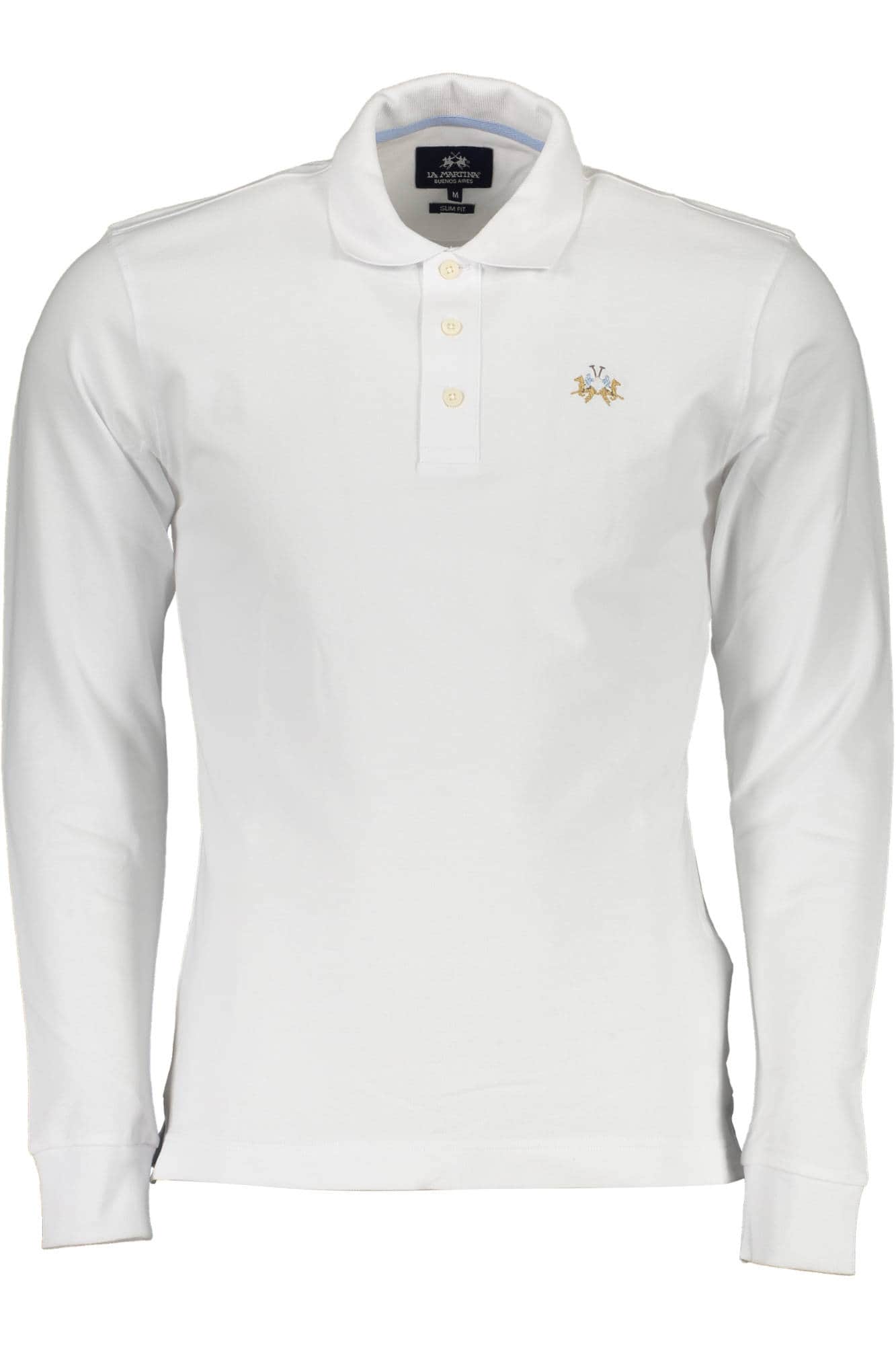 La Martina hombre blanco manga larga polo