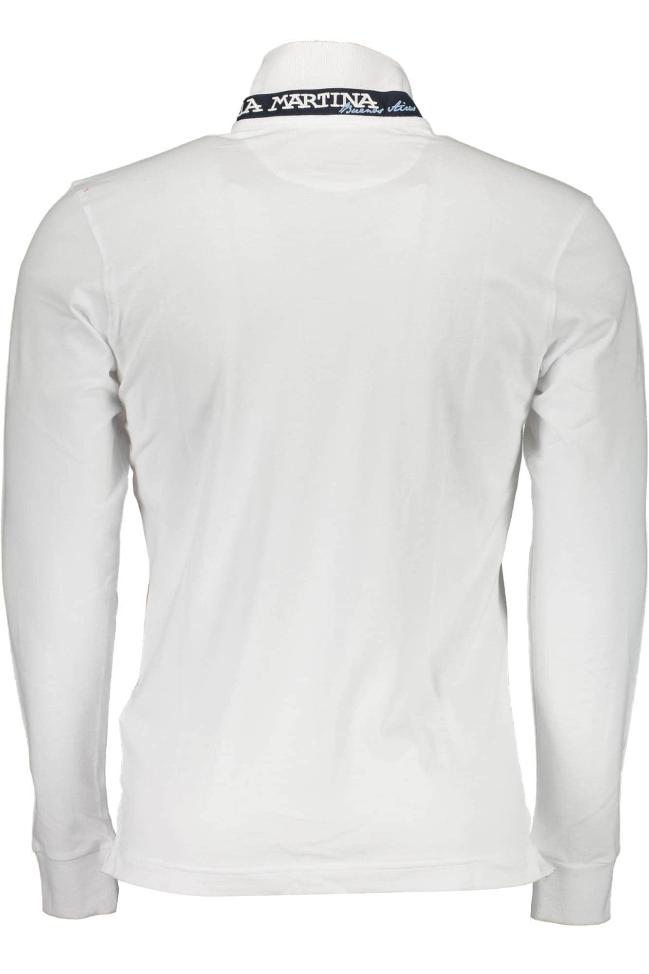 La Martina hombre blanco manga larga polo