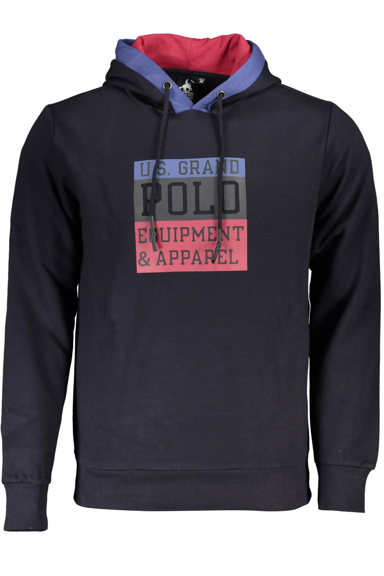 US Grand hombre negro con cremallera sudadera