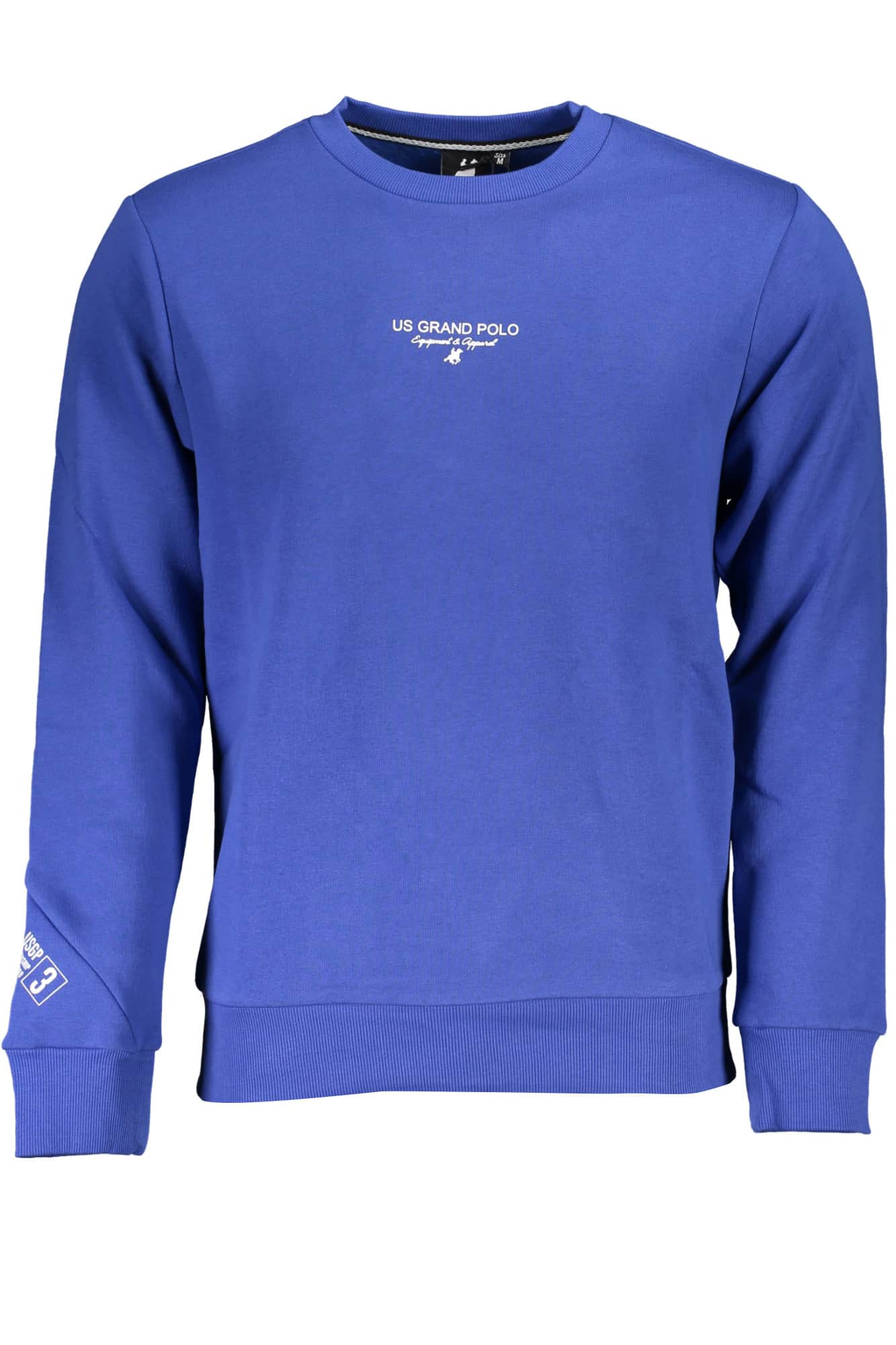 US Grand hombre azul con cremallera sudadera