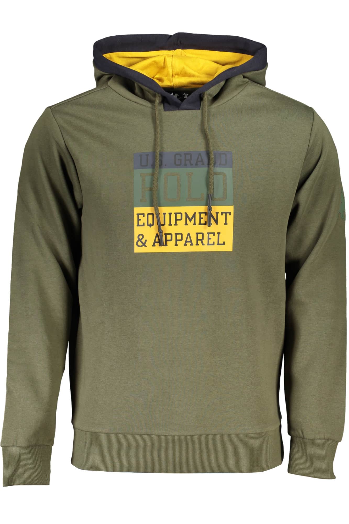 US Grand hombre negro con cremallera sudadera