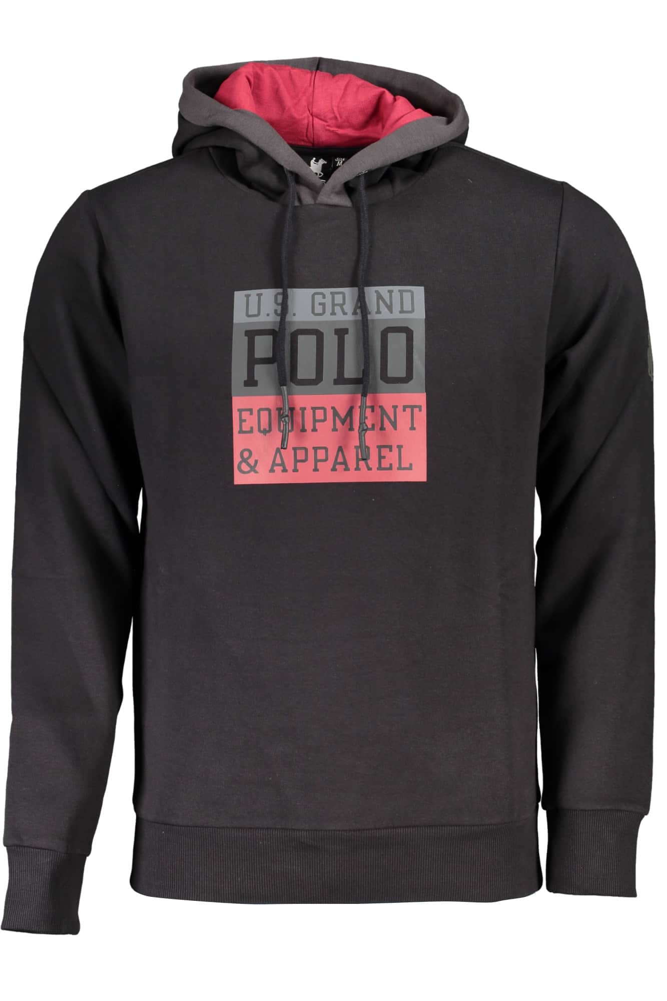 US Grand hombre negro con cremallera sudadera